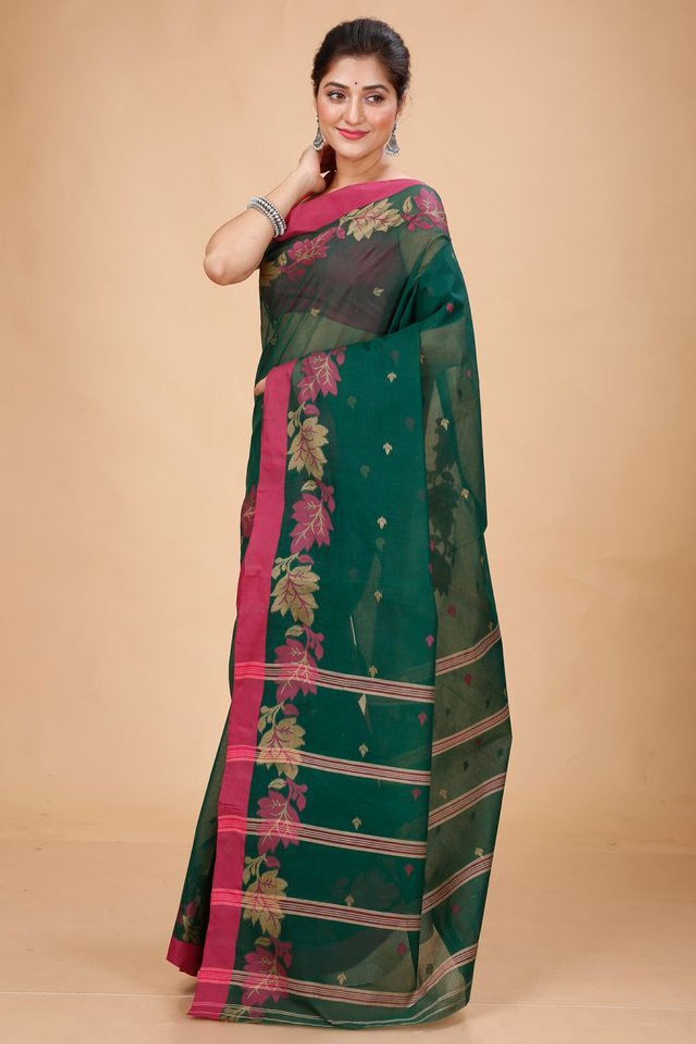 Image of Tant Story Woven Tant Pure Cotton Saree