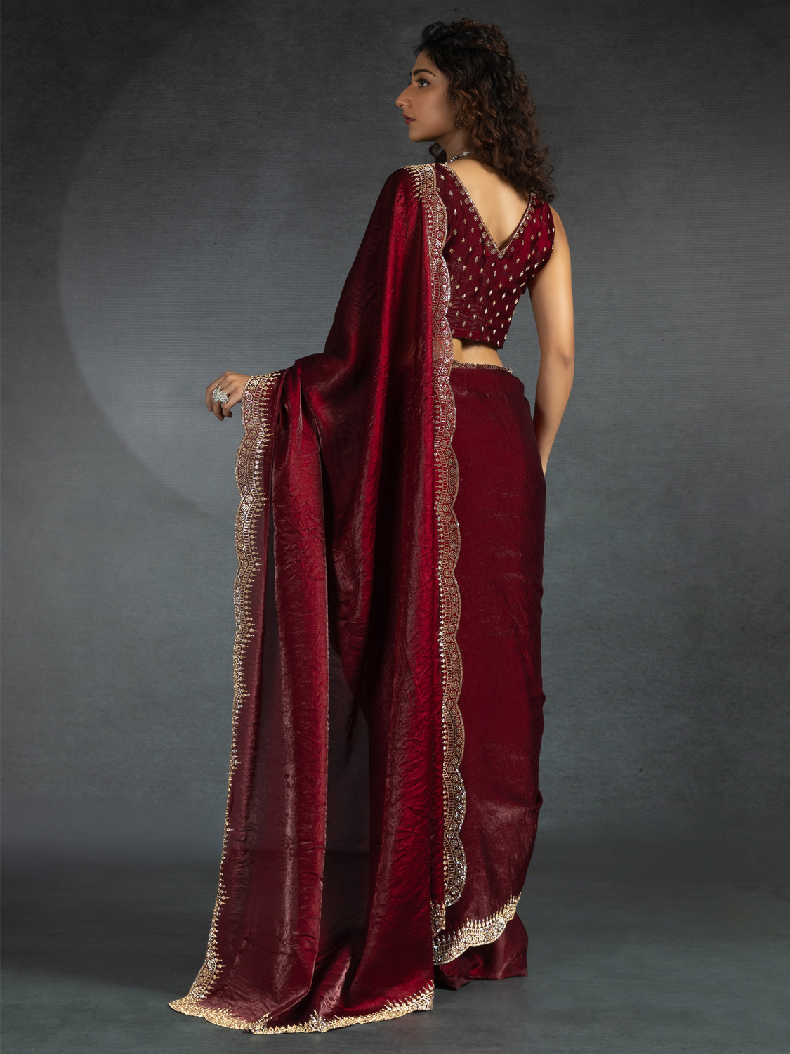 Image of Divastri Embellished Bollywood Silk Blend Saree