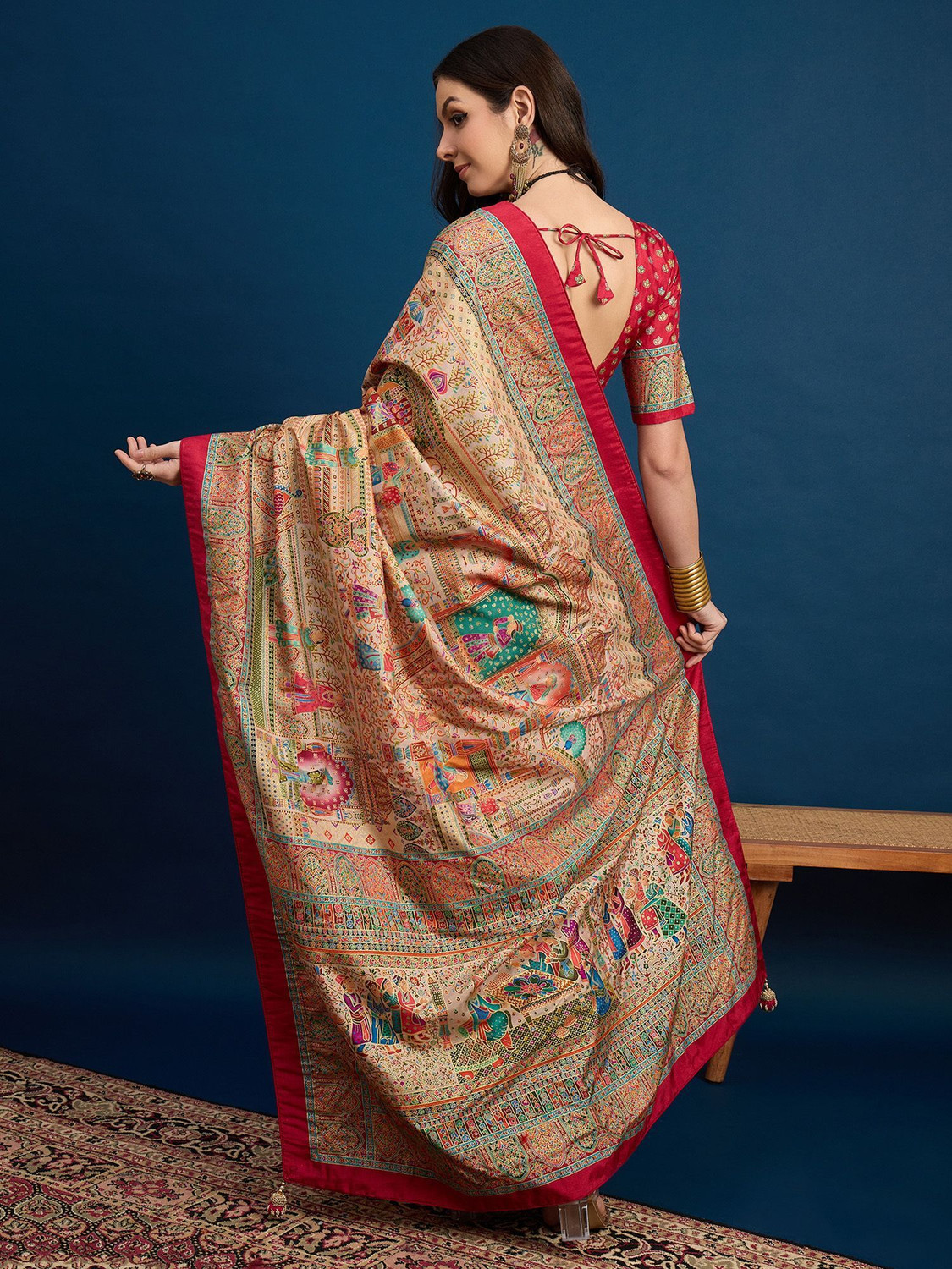 Image of ANOUK Woven Banarasi Silk Blend Saree