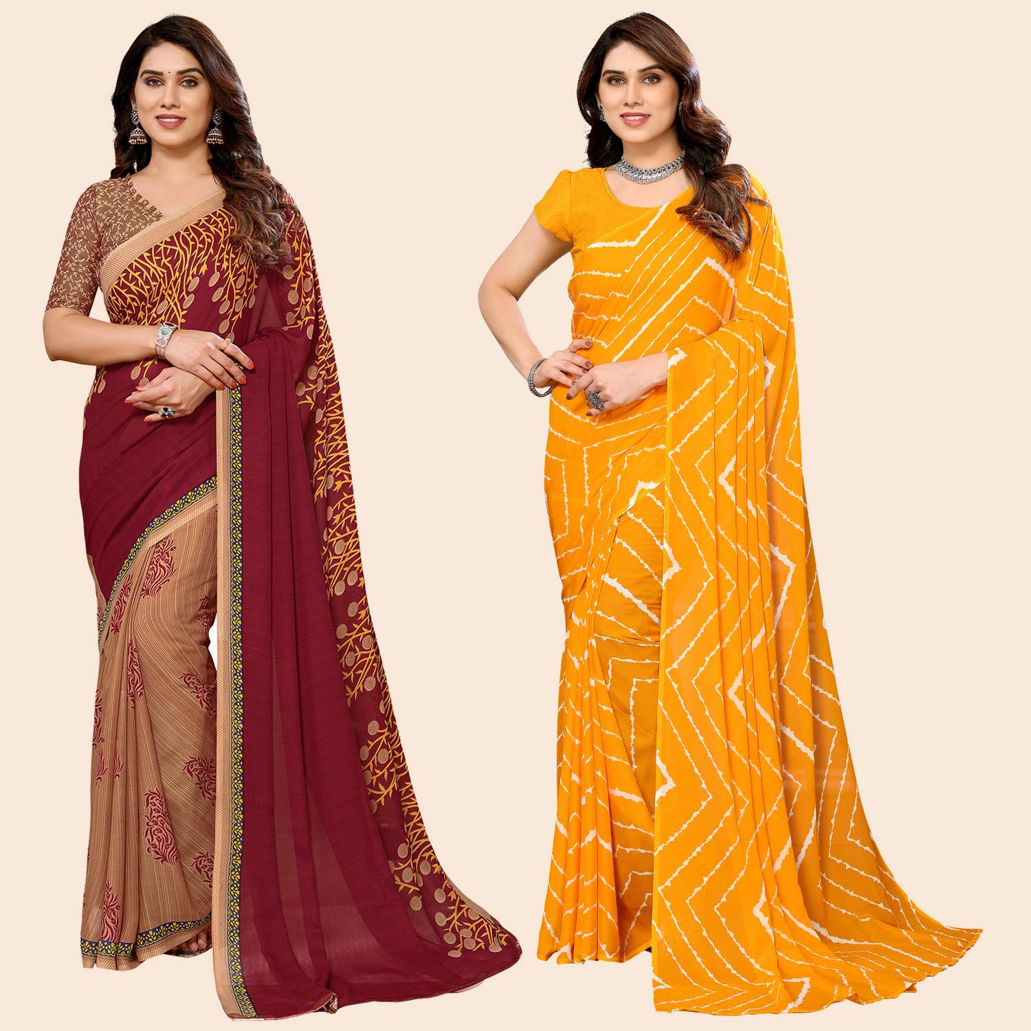 Anand Sarees Printed Bollywood Georgette Saree