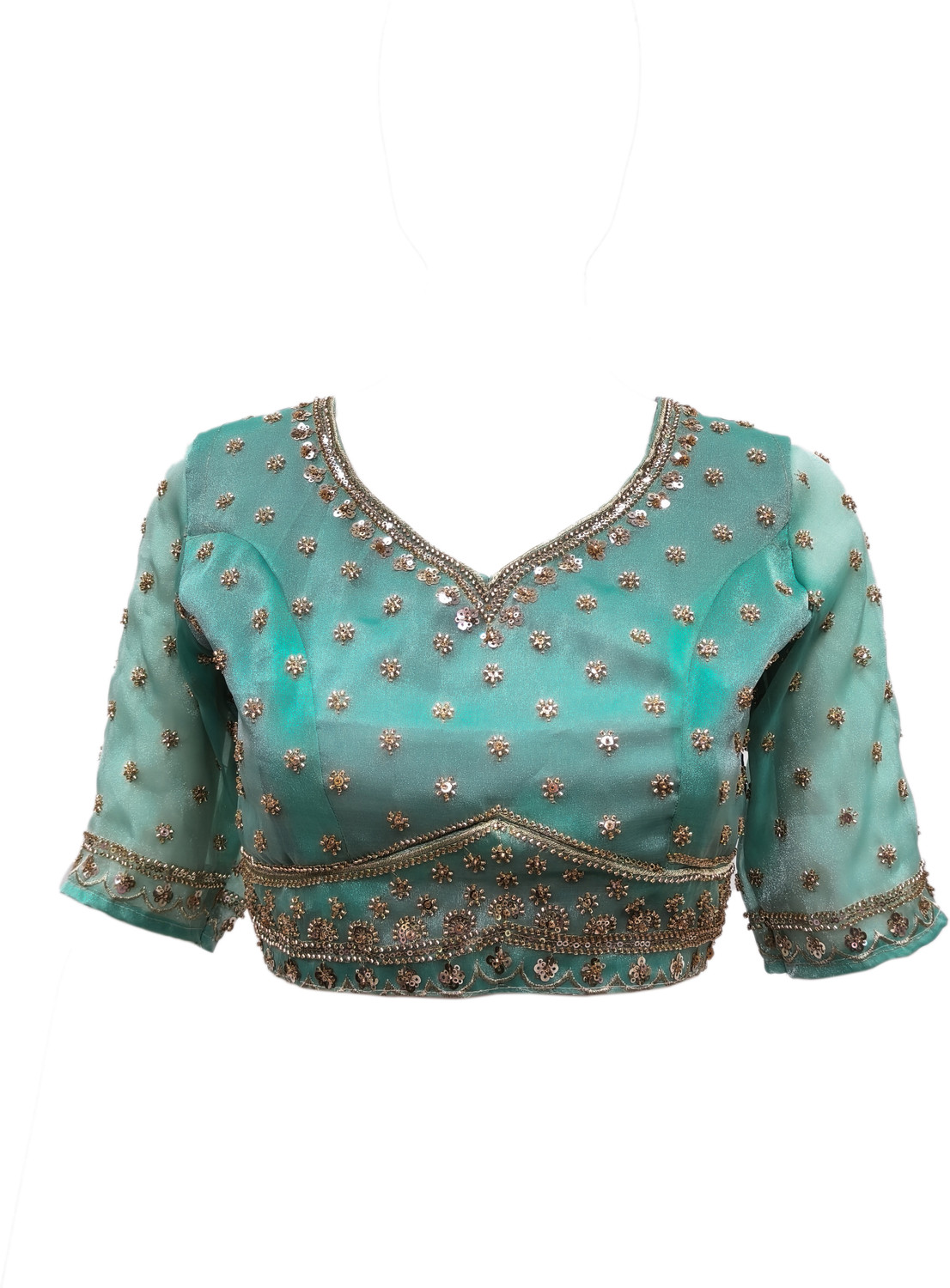 Image of GEZREL Embroidered Bollywood Organza Saree