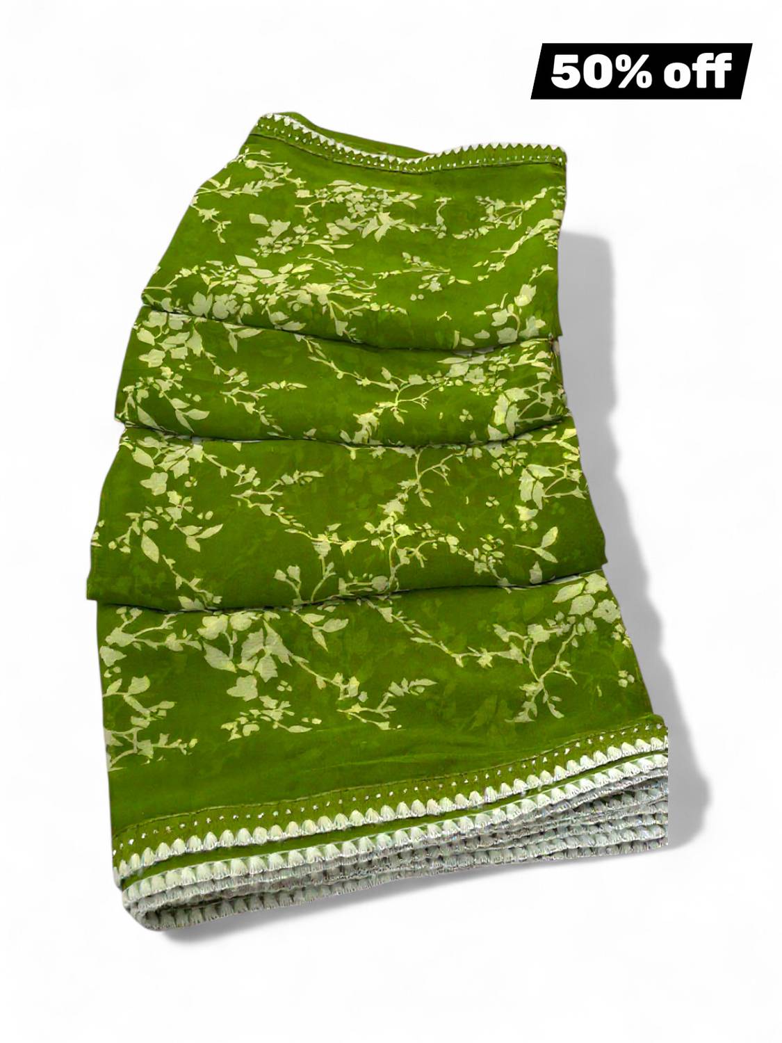 BORANA Floral Print, Printed Bollywood Georgette Saree