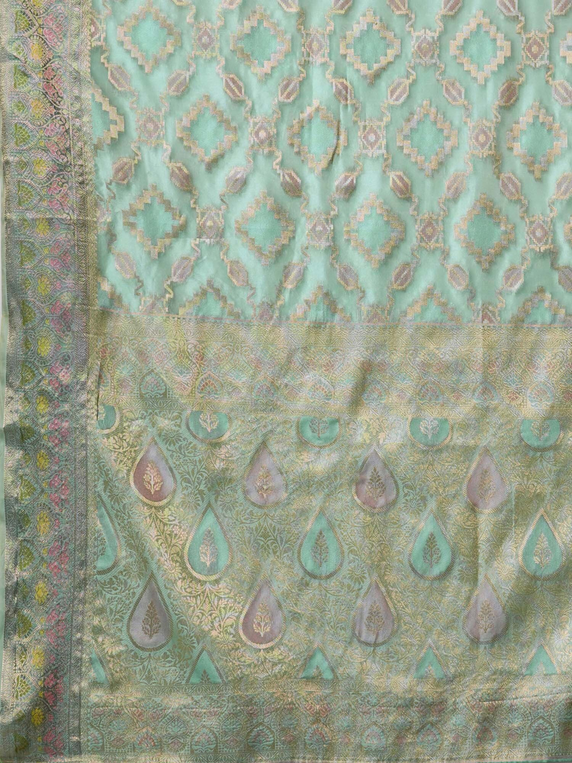 Image of House of Pataudi Woven Banarasi Organza Saree