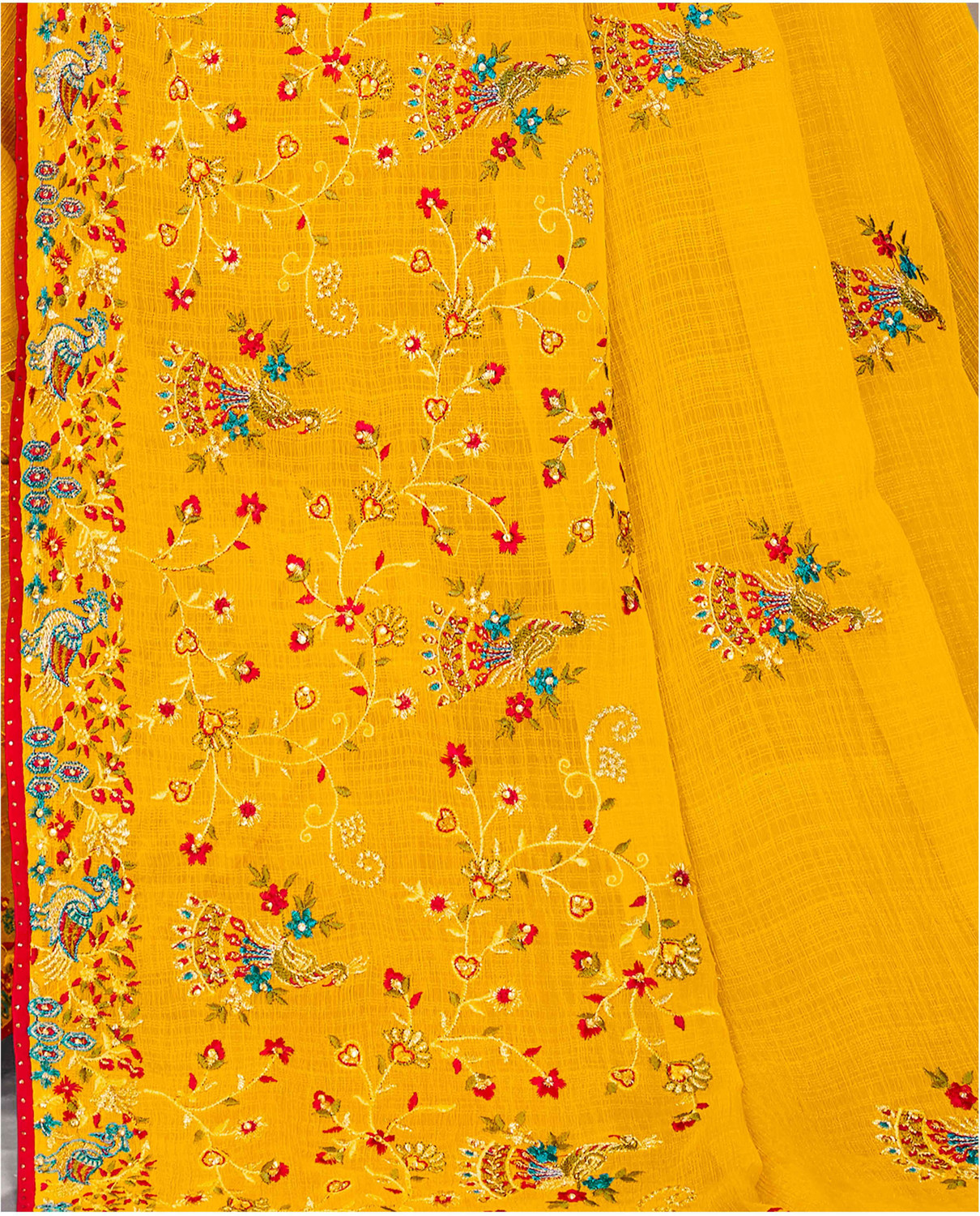 Image of Laxmipati sarees Embroidered Bollywood Silk Blend Saree