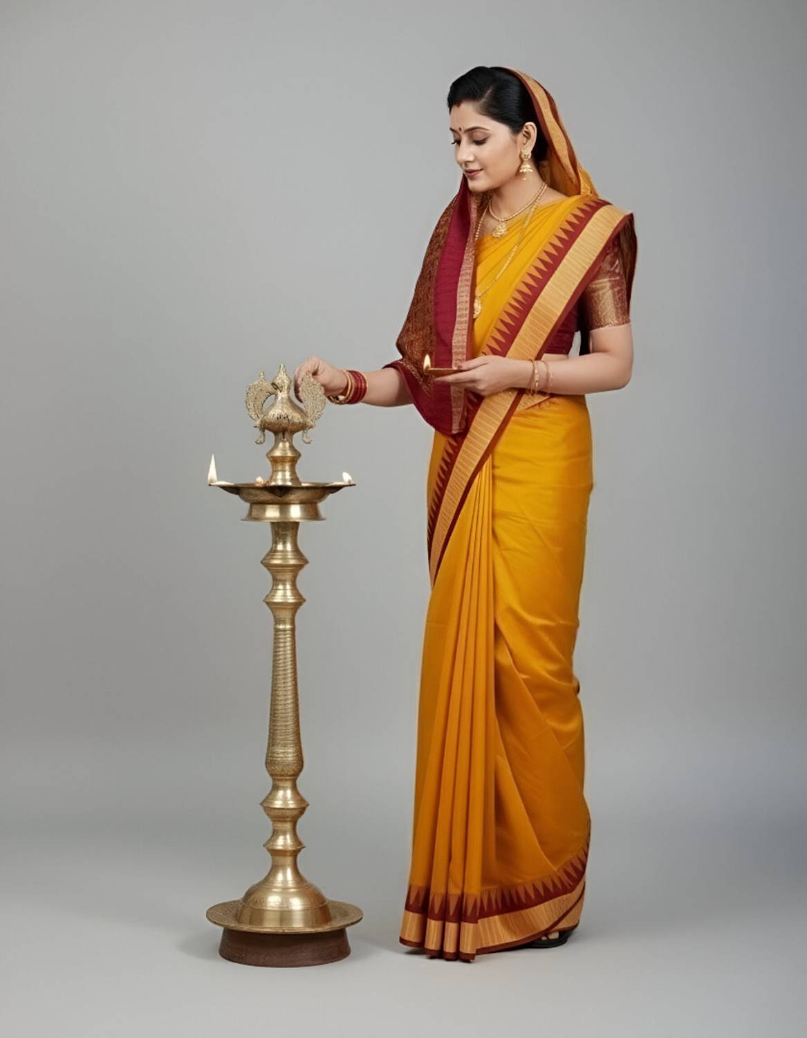 ZIMAL HANDLOOM Printed Sambalpuri Satin Saree