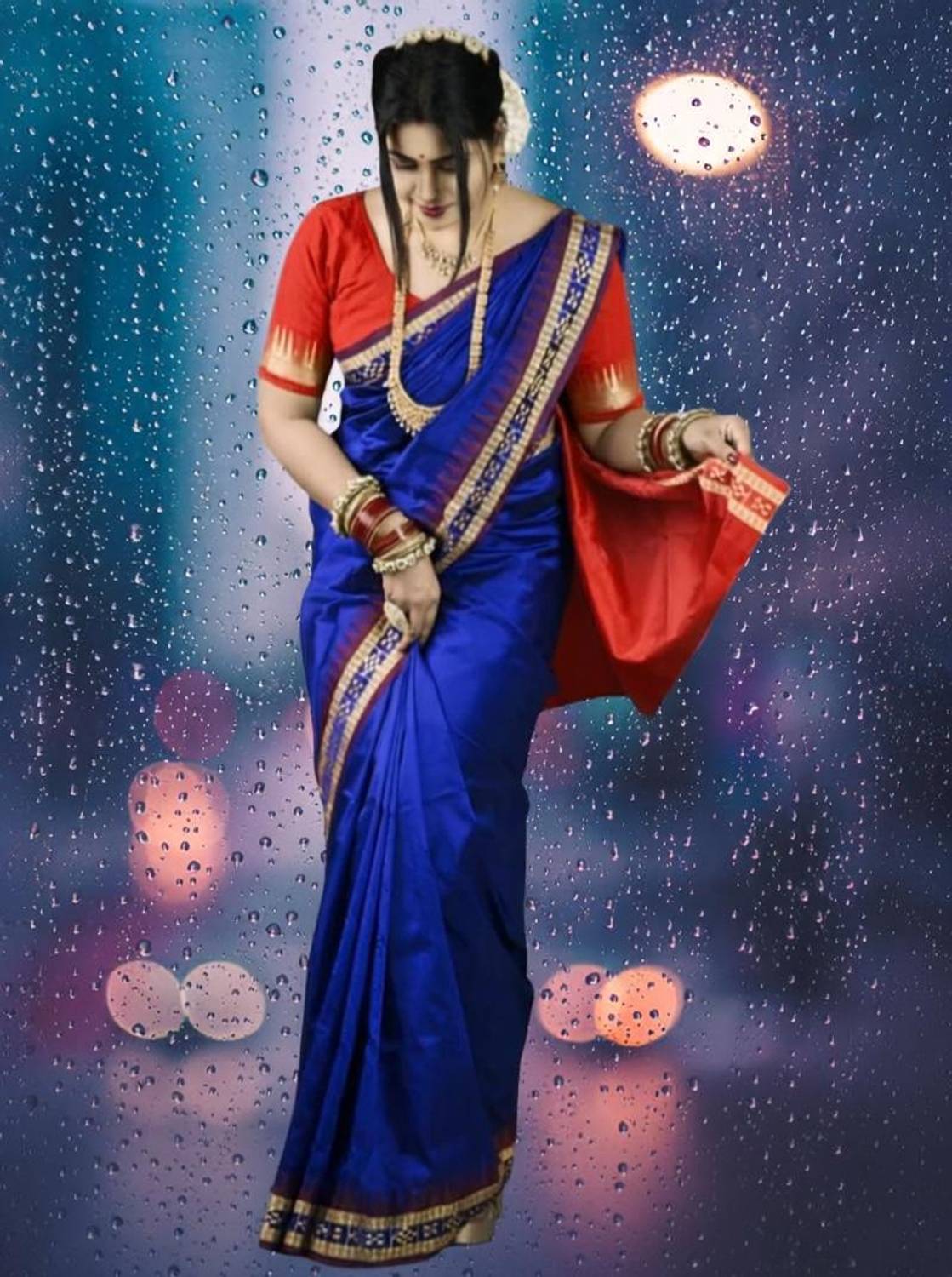 Afronza Temple Border, Solid/Plain, Self Design, Paisley Sambalpuri Cotton Blend, Pure Silk Saree