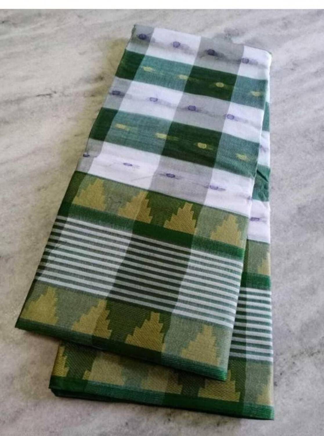 Shyamali Boutique Checkered Tant Pure Cotton Saree