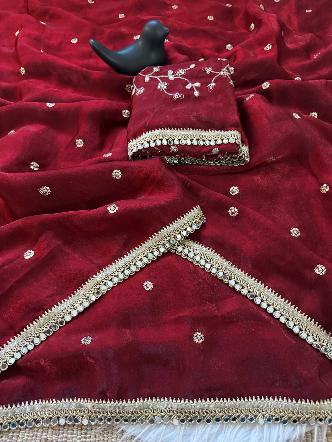 Image of sadika Embroidered, Embellished Bollywood Jimmy Jimmy Saree