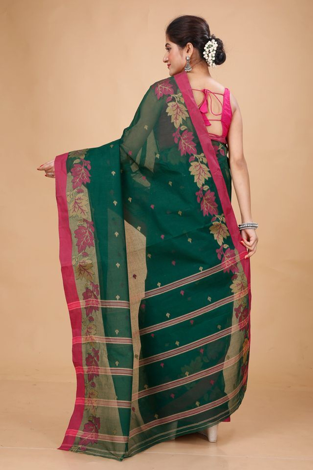 Image of Tant Story Woven Tant Pure Cotton Saree