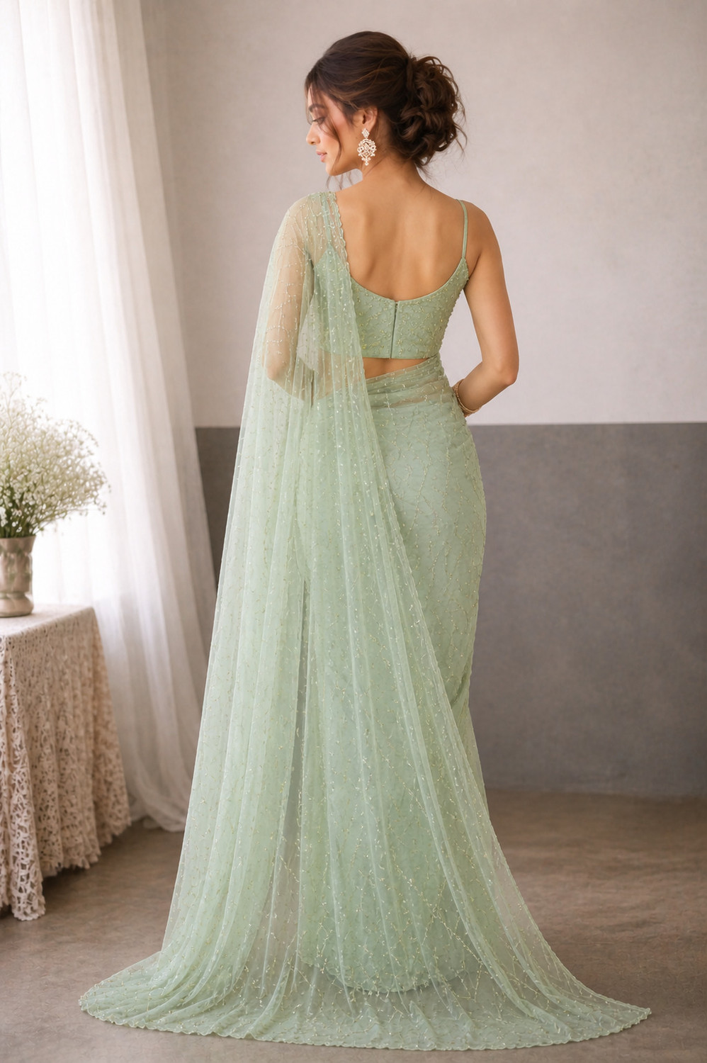 Image of shree avadh creation Embellished Bollywood Net Saree