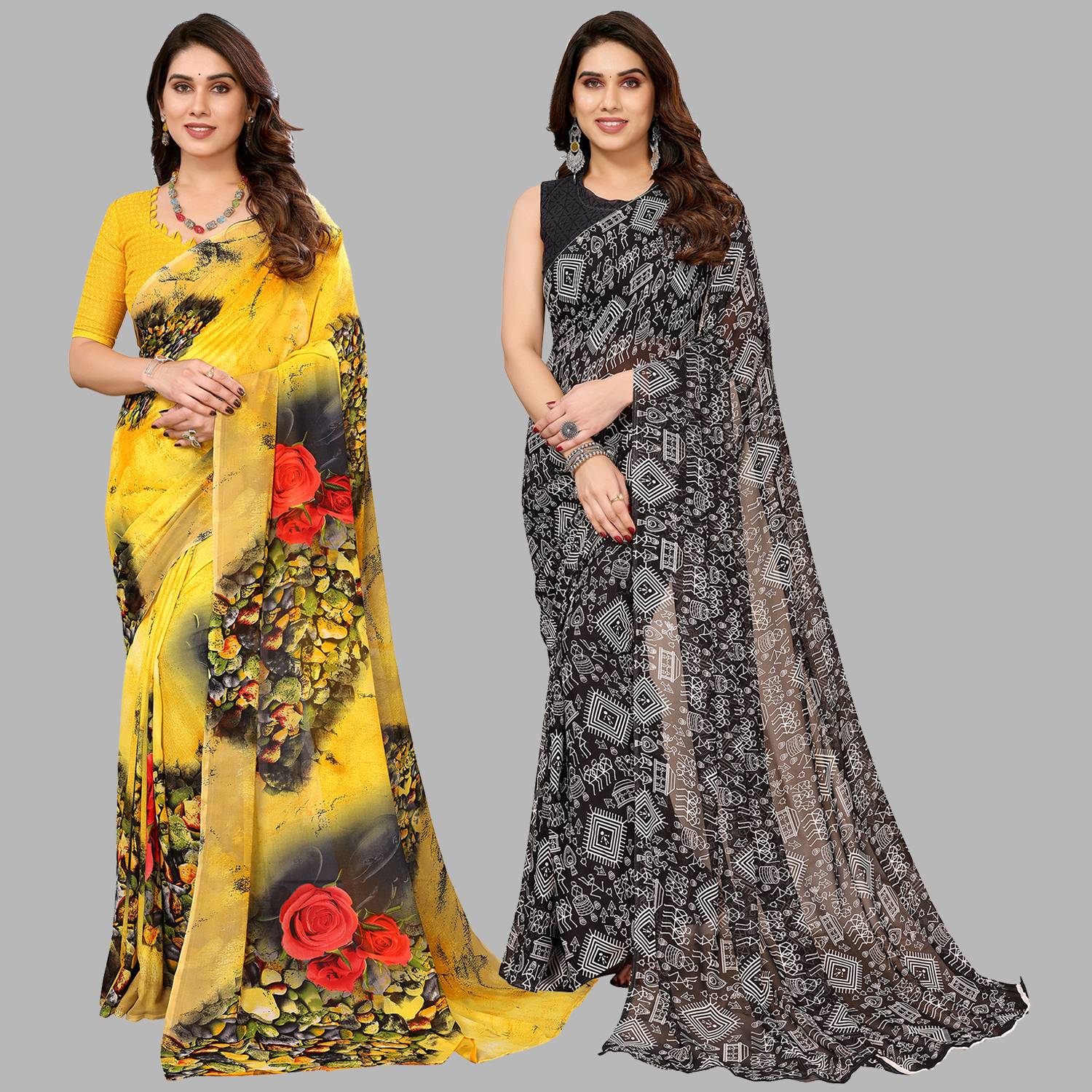 Anand Sarees Printed Bollywood Georgette Saree