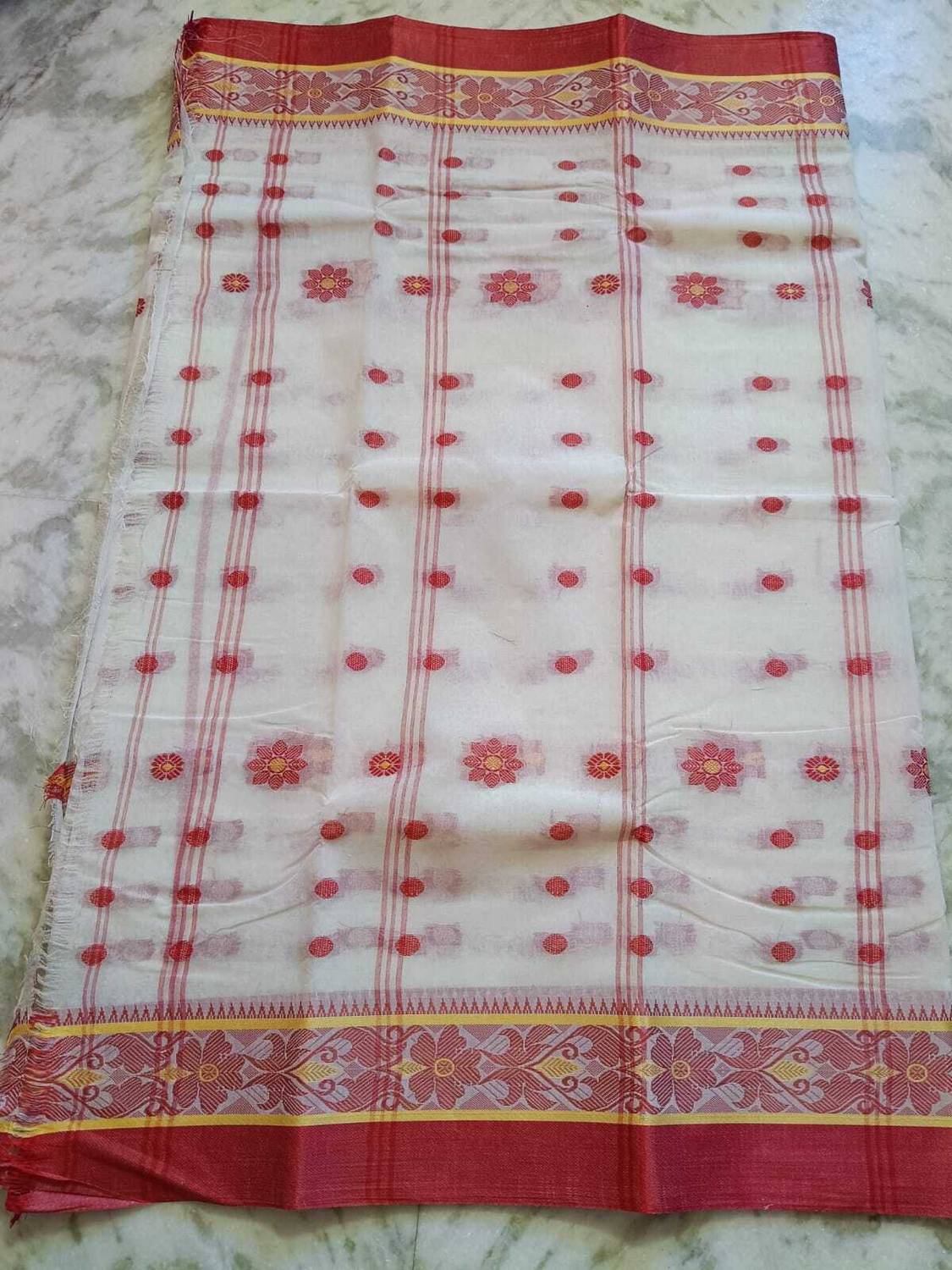 Bikash Dutta Fashion Self Design Tant Pure Cotton Saree