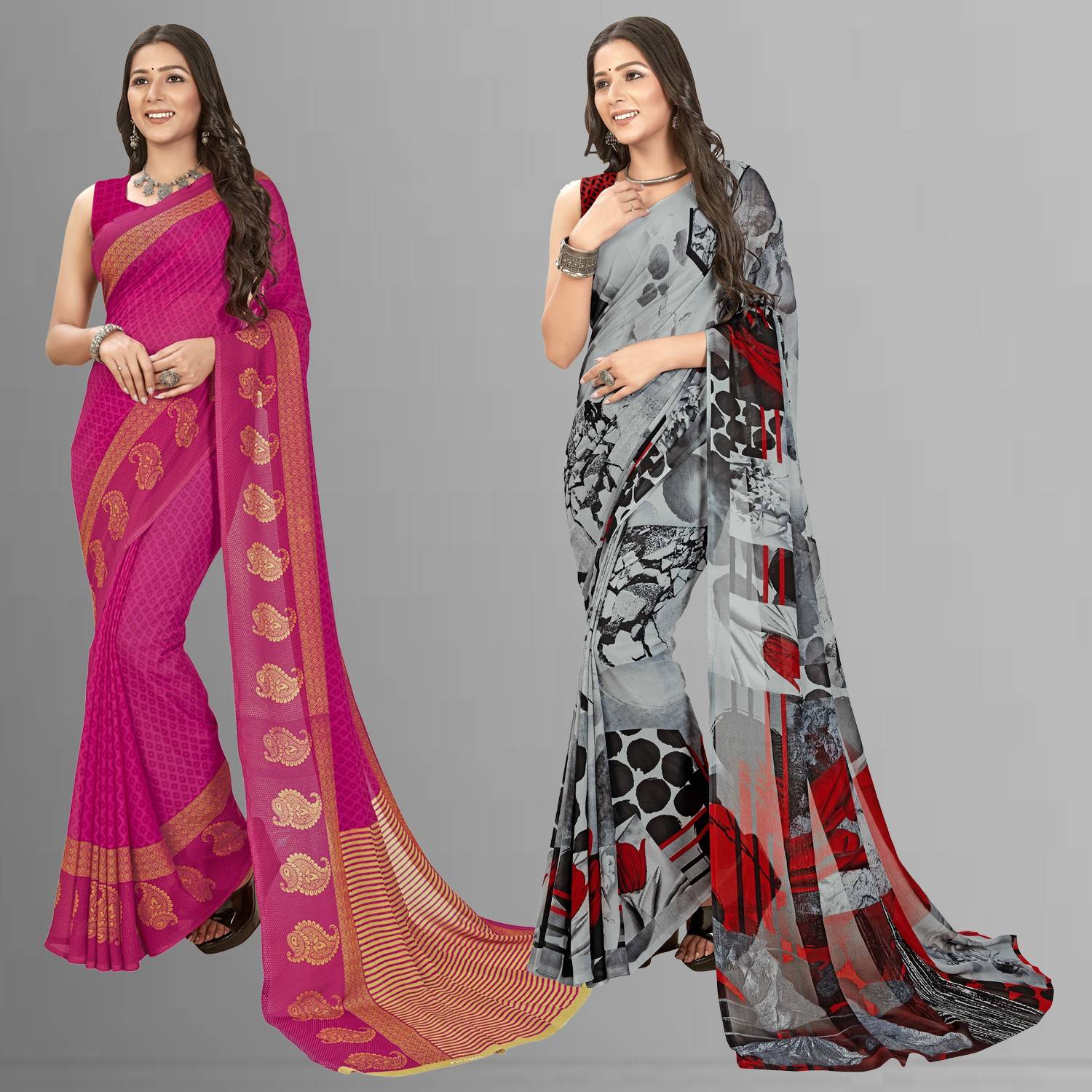 Anand Sarees Printed Daily Wear Georgette Saree
