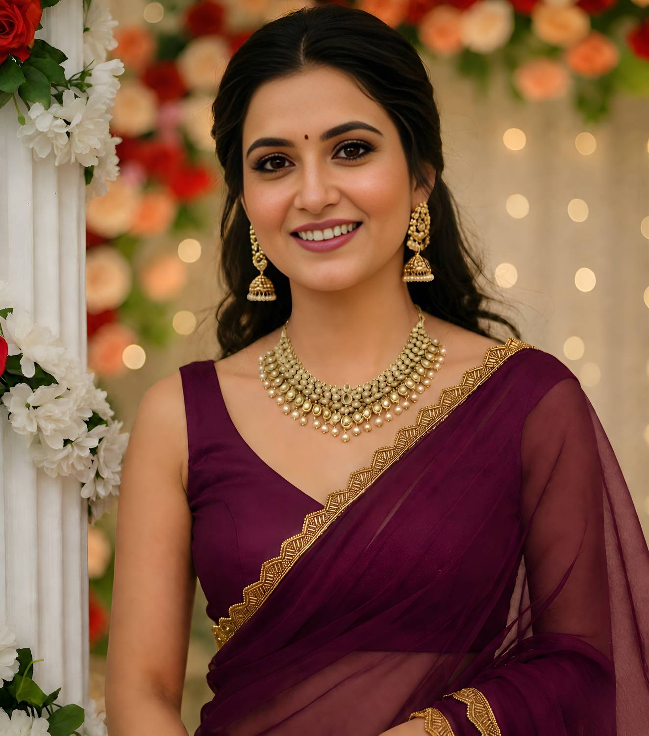 Aastikay Embroidered Daily Wear Net, Organza Saree