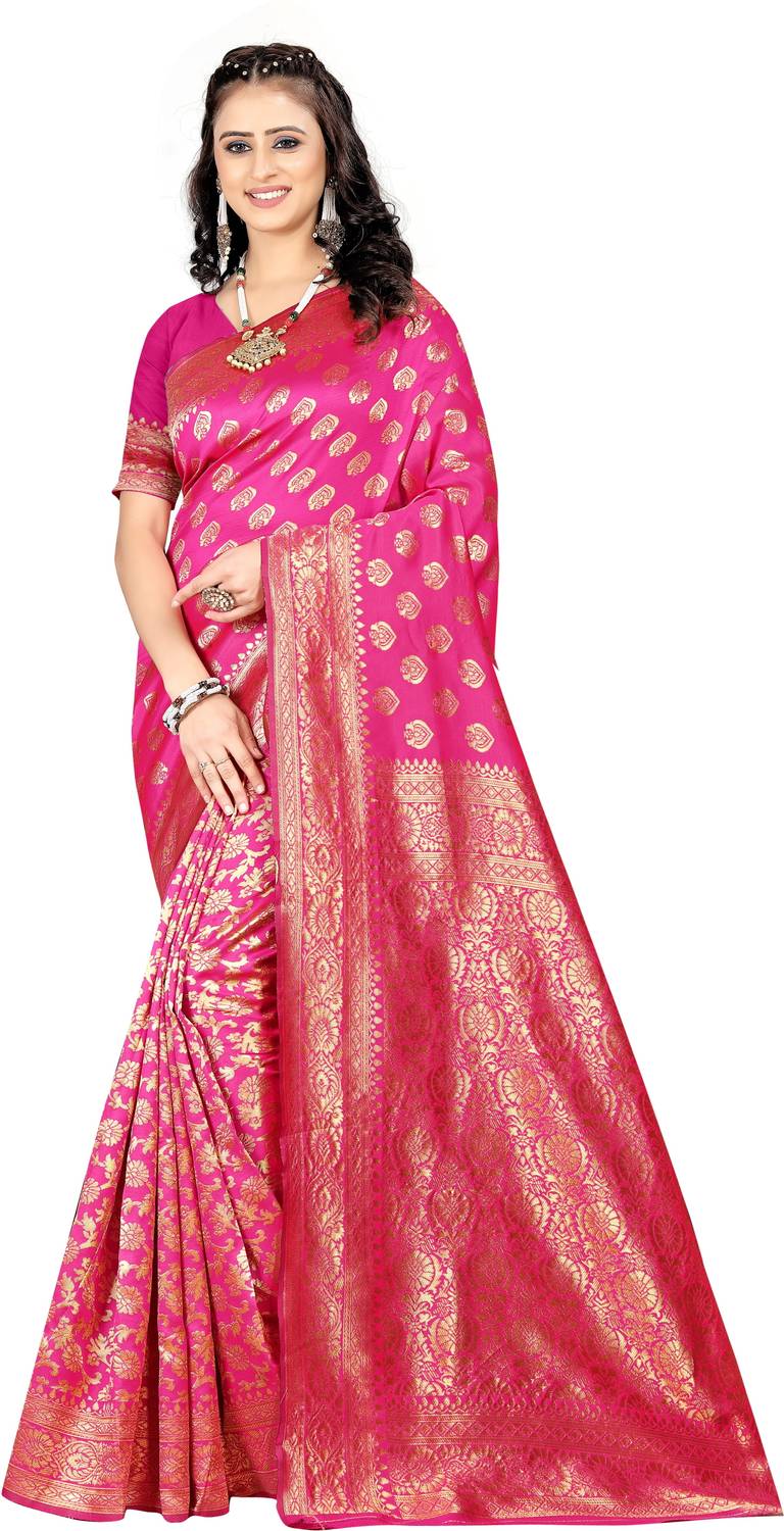 Alakh Creation Woven Kanjivaram Pure Silk Saree