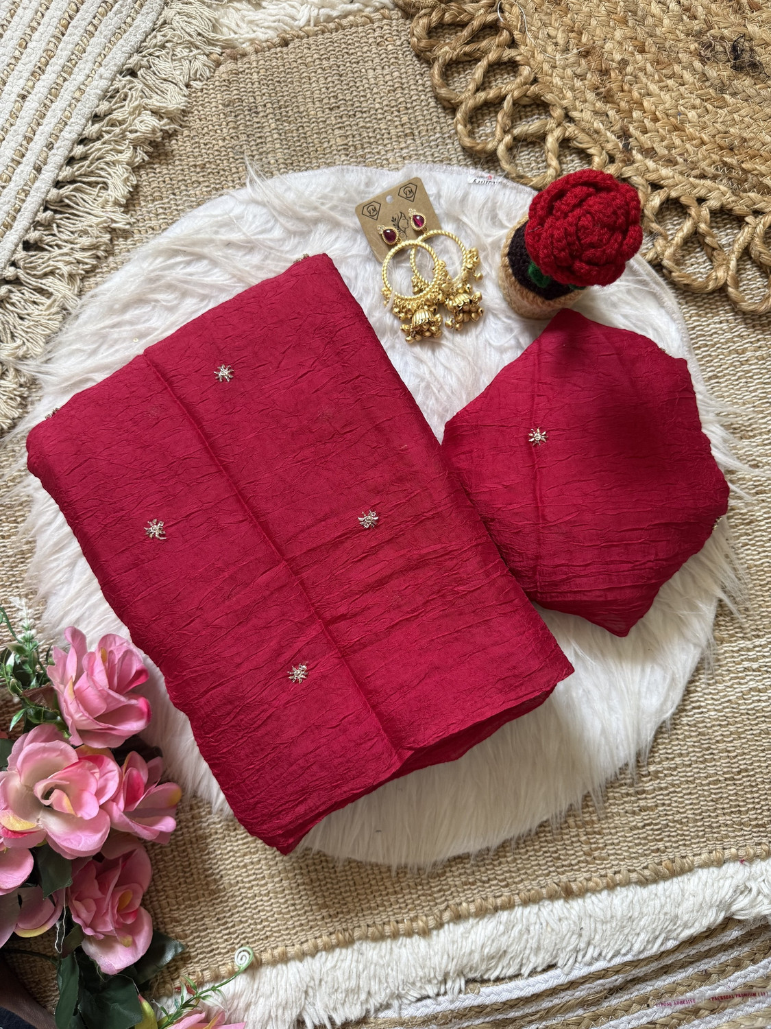 Image of sadika Embroidered Daily Wear Art Silk, Silk Blend Saree