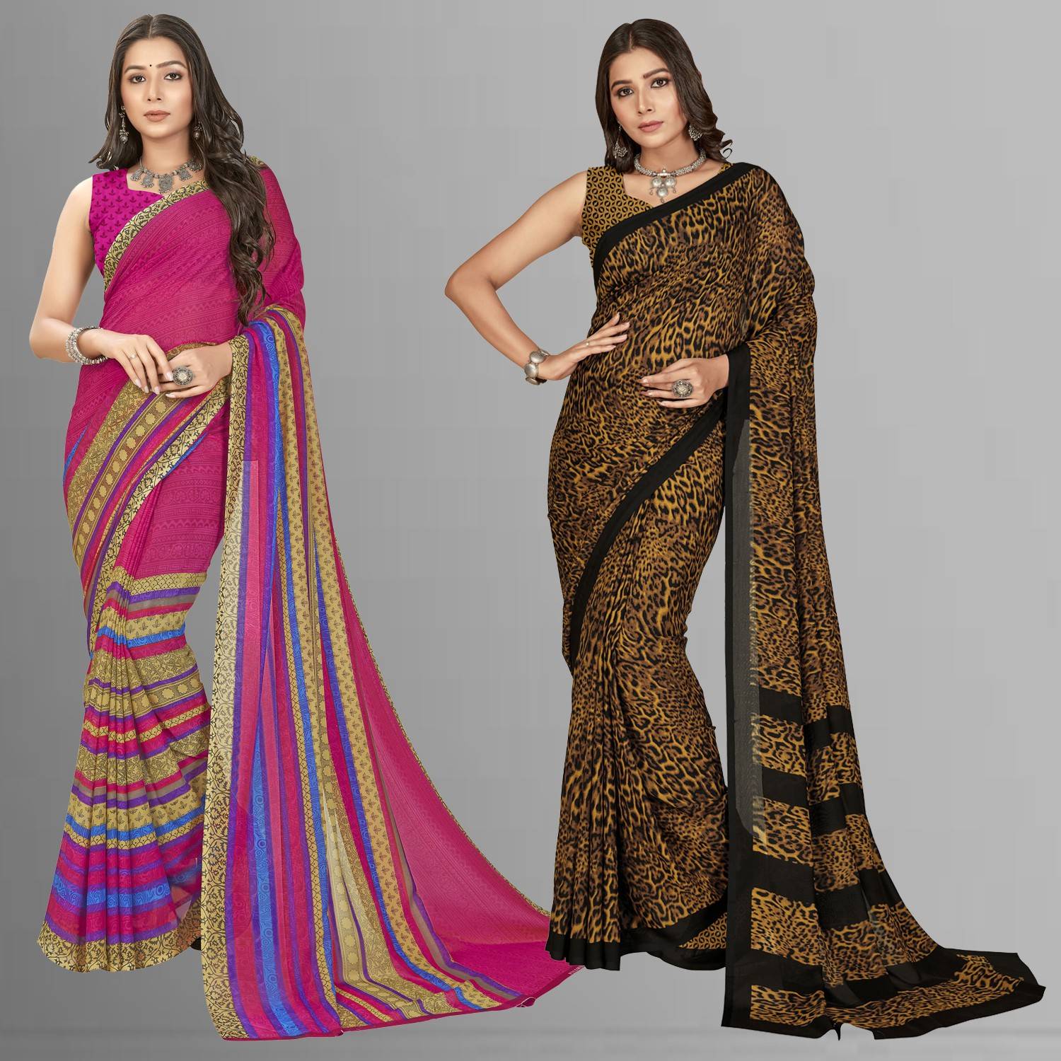 Anand Sarees Printed Daily Wear Georgette Saree