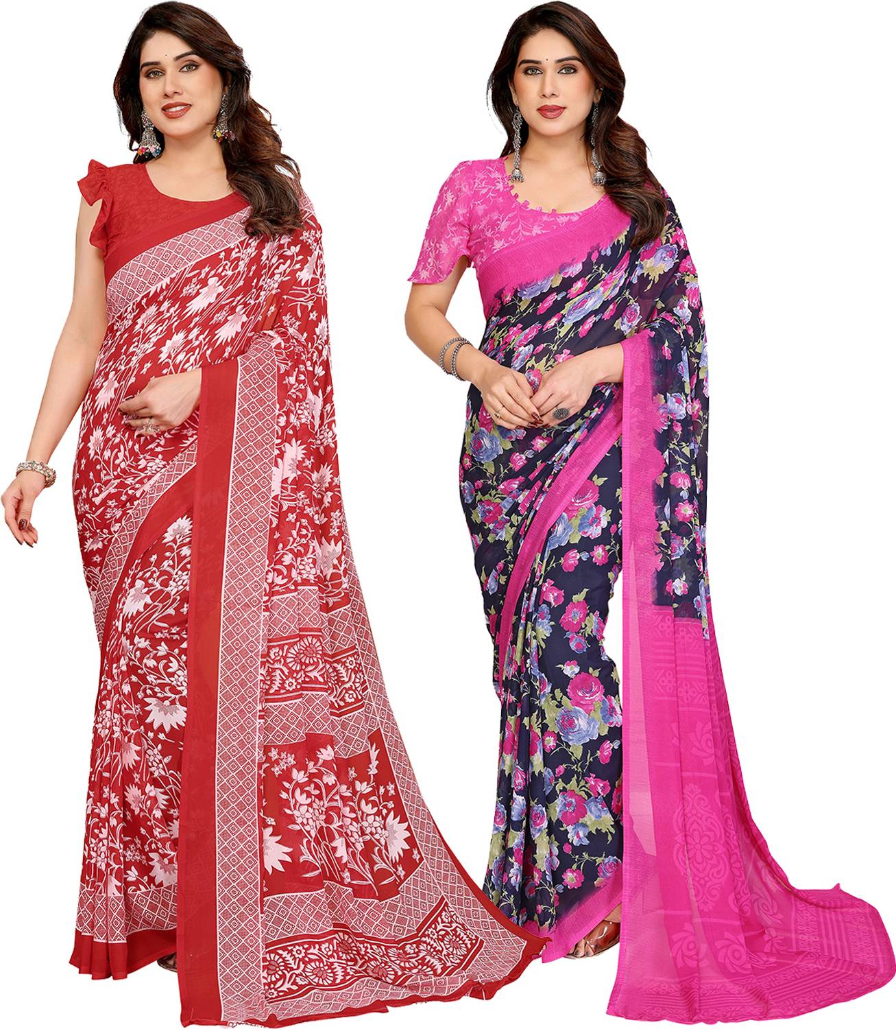 Anand Sarees Printed Daily Wear Georgette Saree