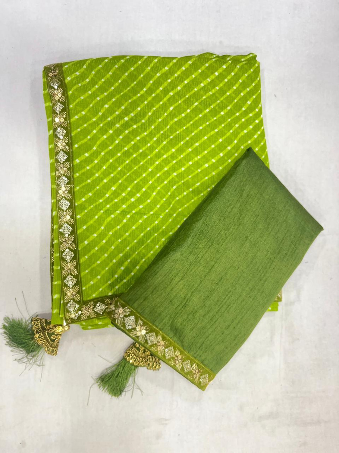 Image of charmie designer Striped Leheria Georgette Saree