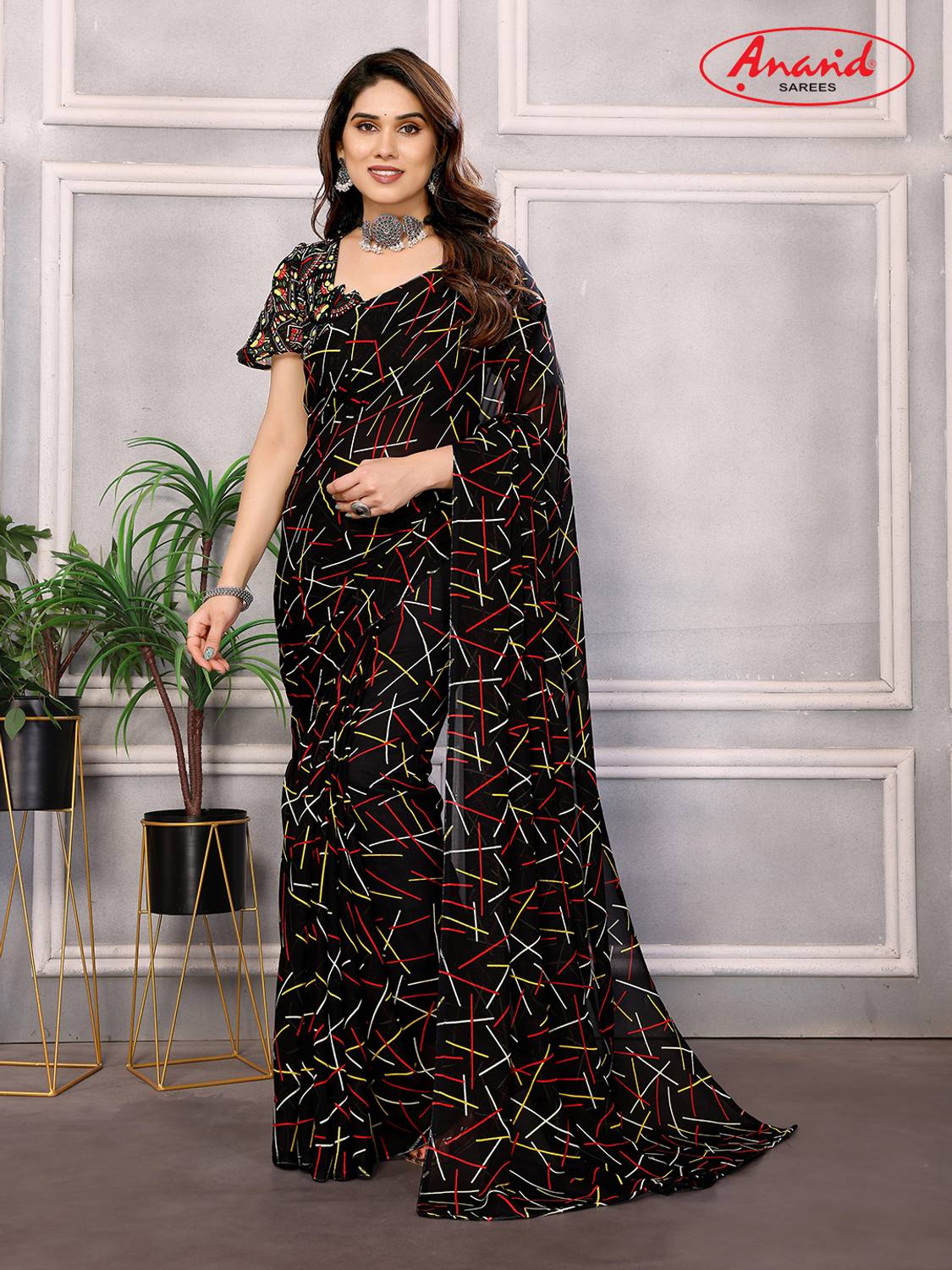 Anand Sarees Printed Bollywood Georgette Saree