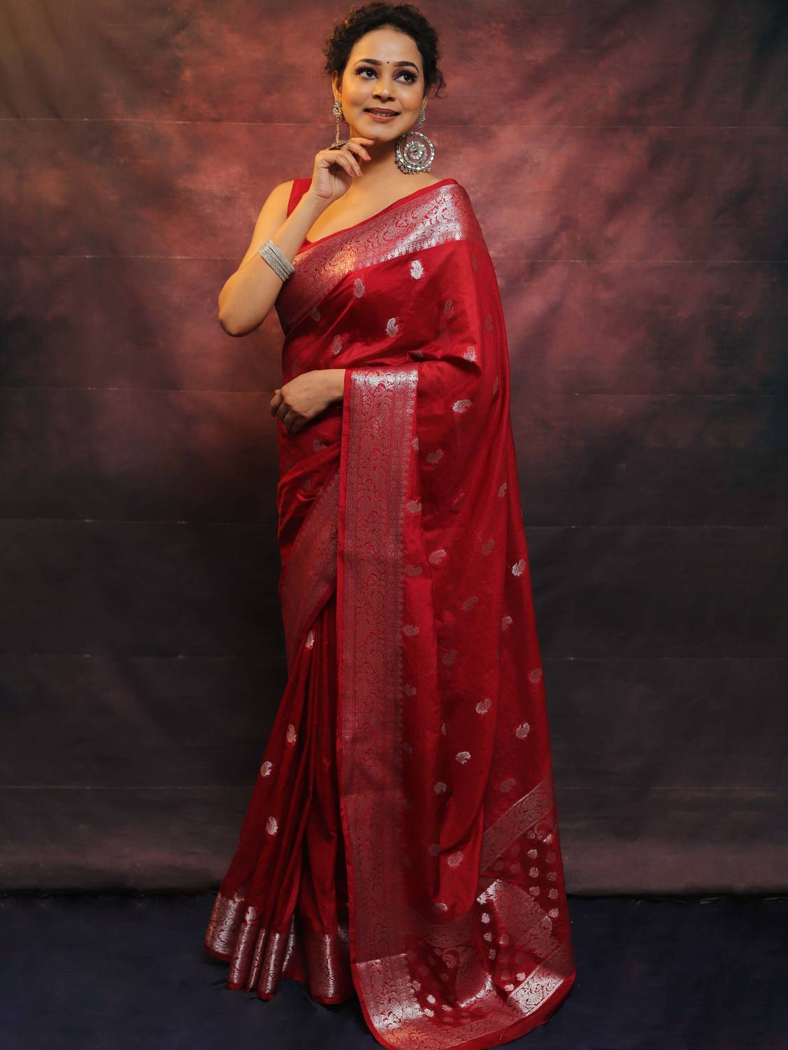 Banarasee Woven Banarasi Chiffon Saree