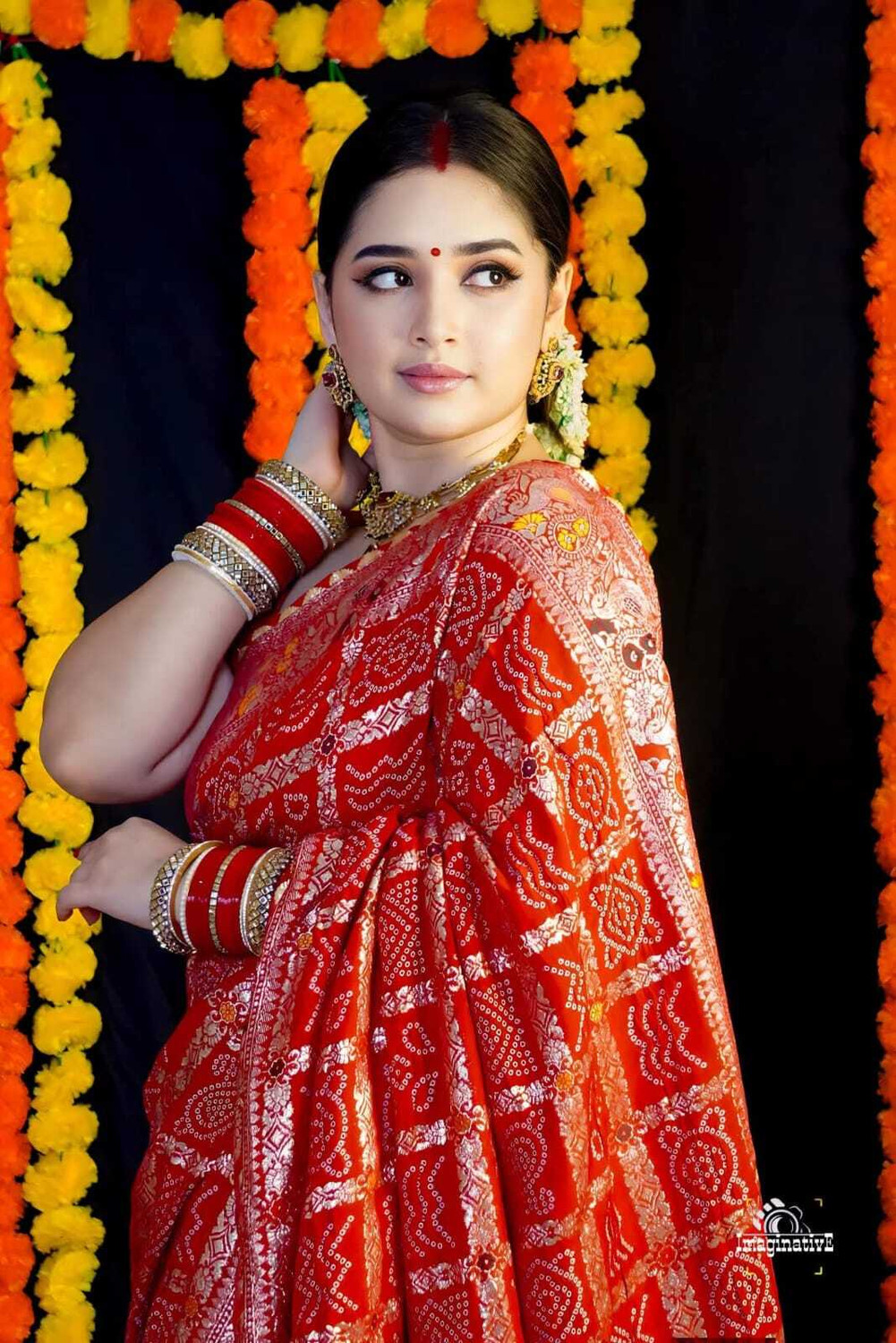 Image of Gajj kesari Woven, Printed Banarasi Pure Silk Saree