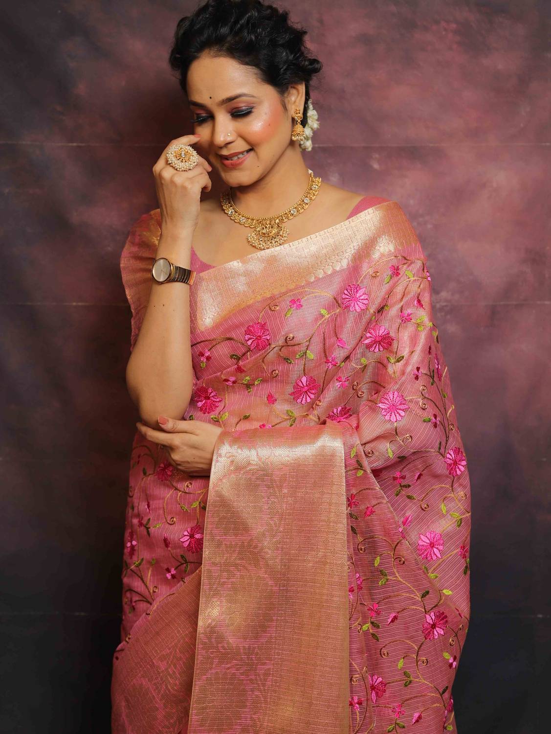 Banarasee Woven Banarasi Tissue Saree