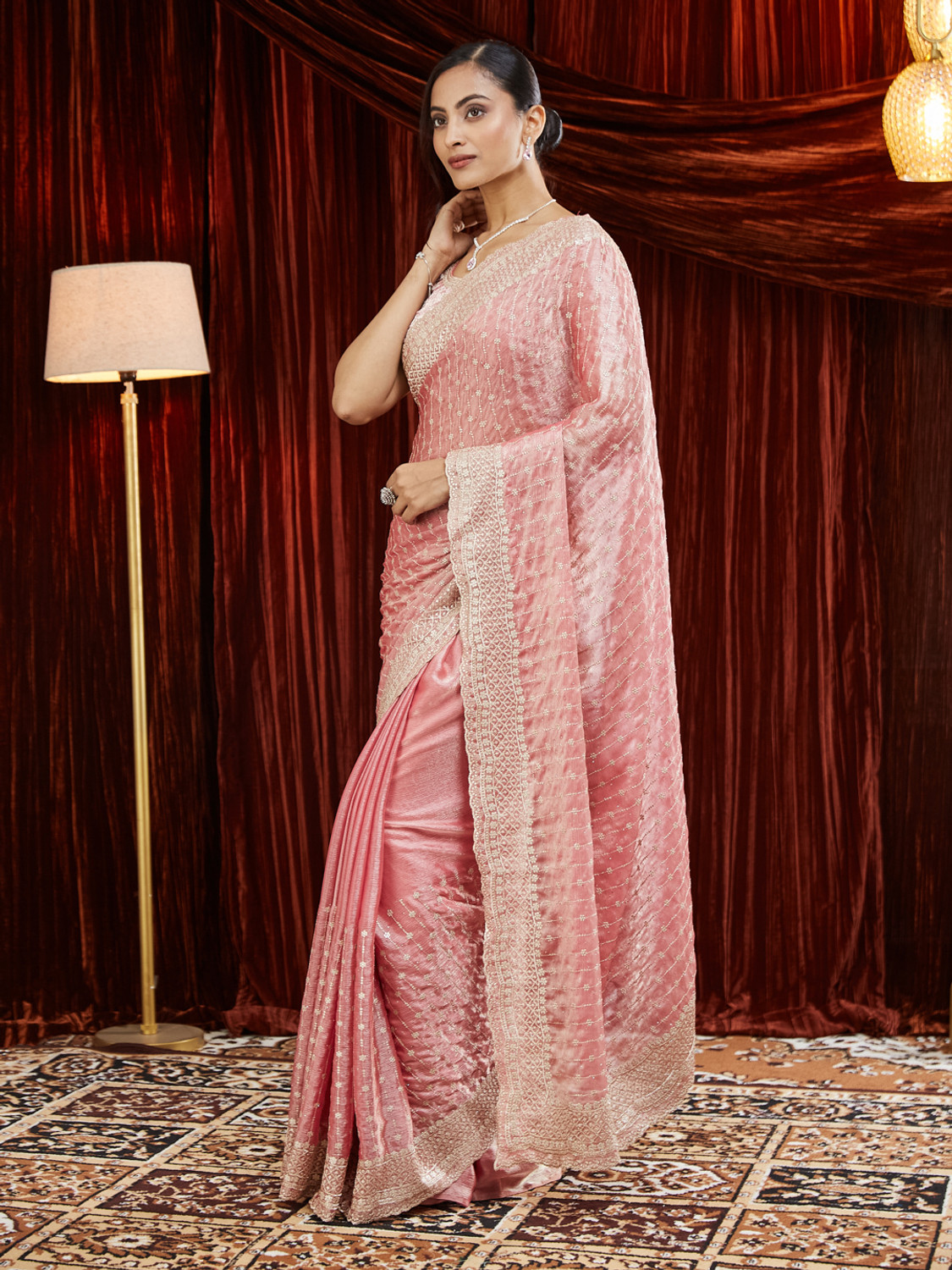 Image of KASEE Embroidered Bollywood Silk Blend Saree