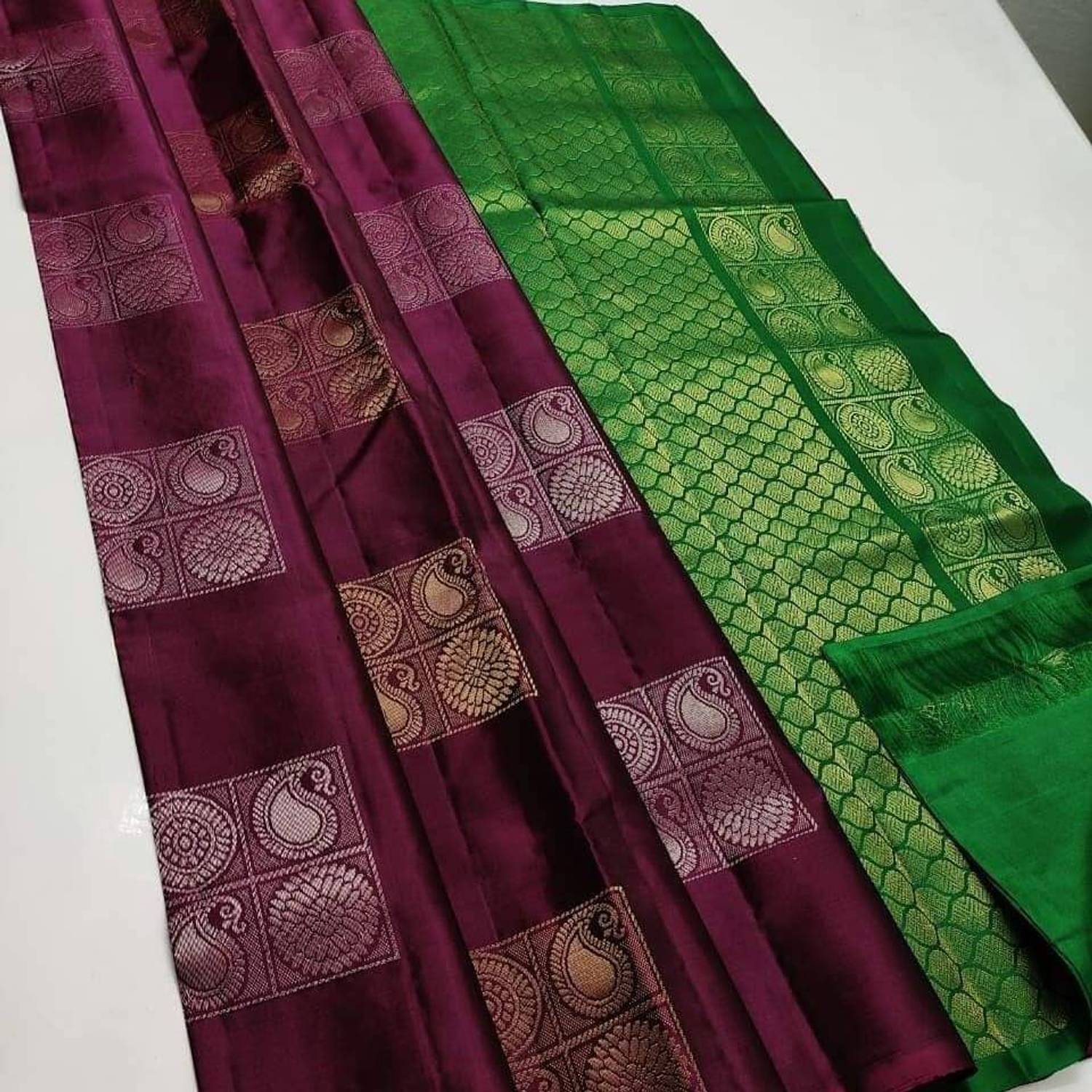 Hitesh Fashion Printed Banarasi Cotton Silk Saree