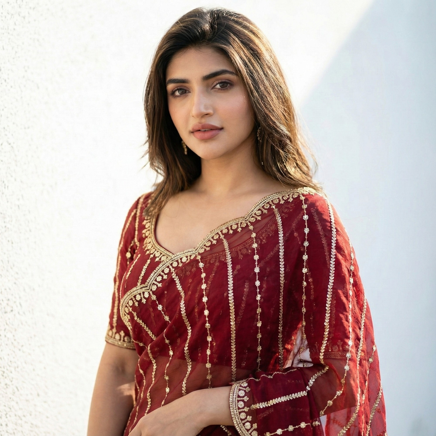 Image of Divastri Embroidered Bollywood Silk Blend Saree
