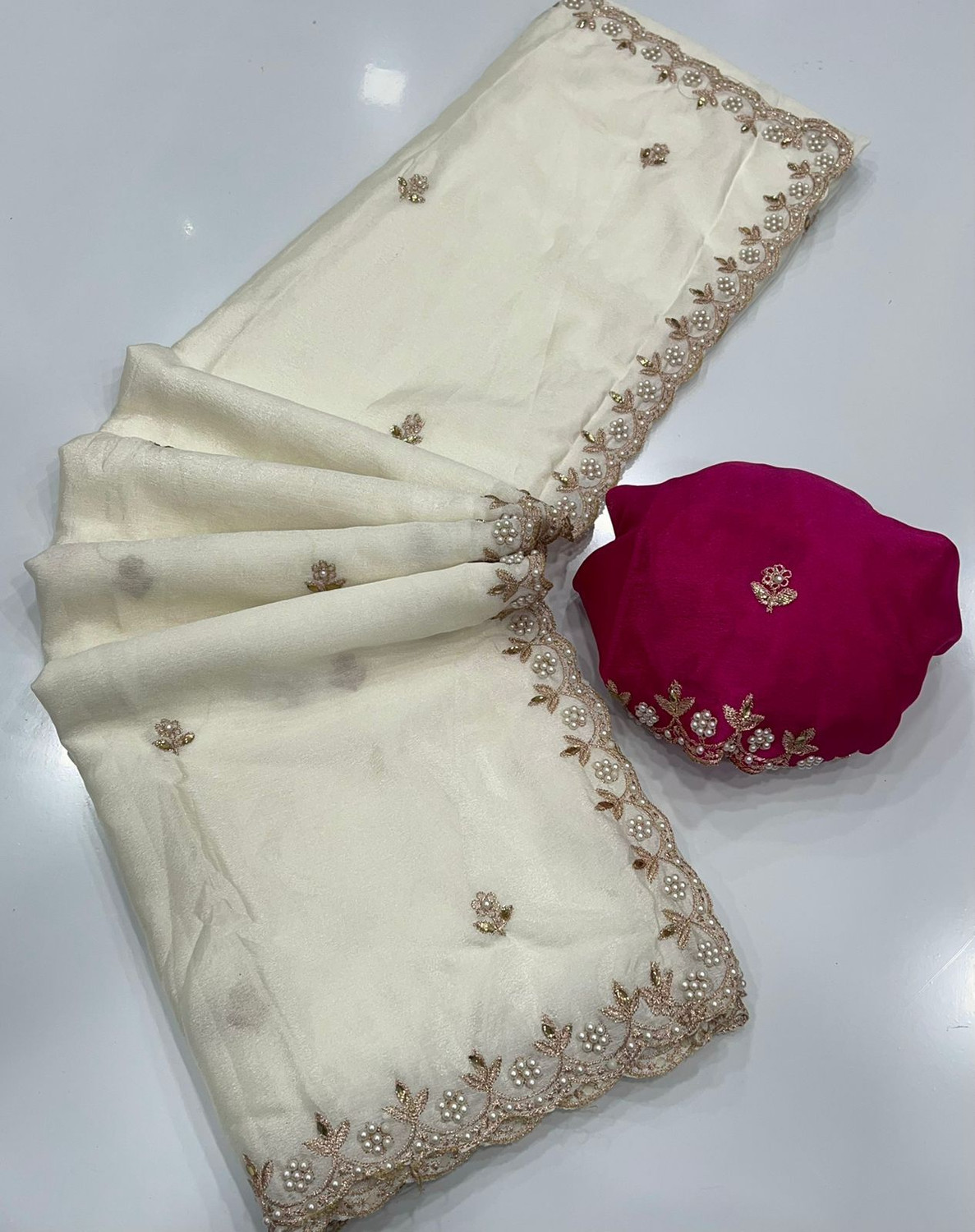 Image of Email Sarees Embellished Bollywood Chiffon Saree