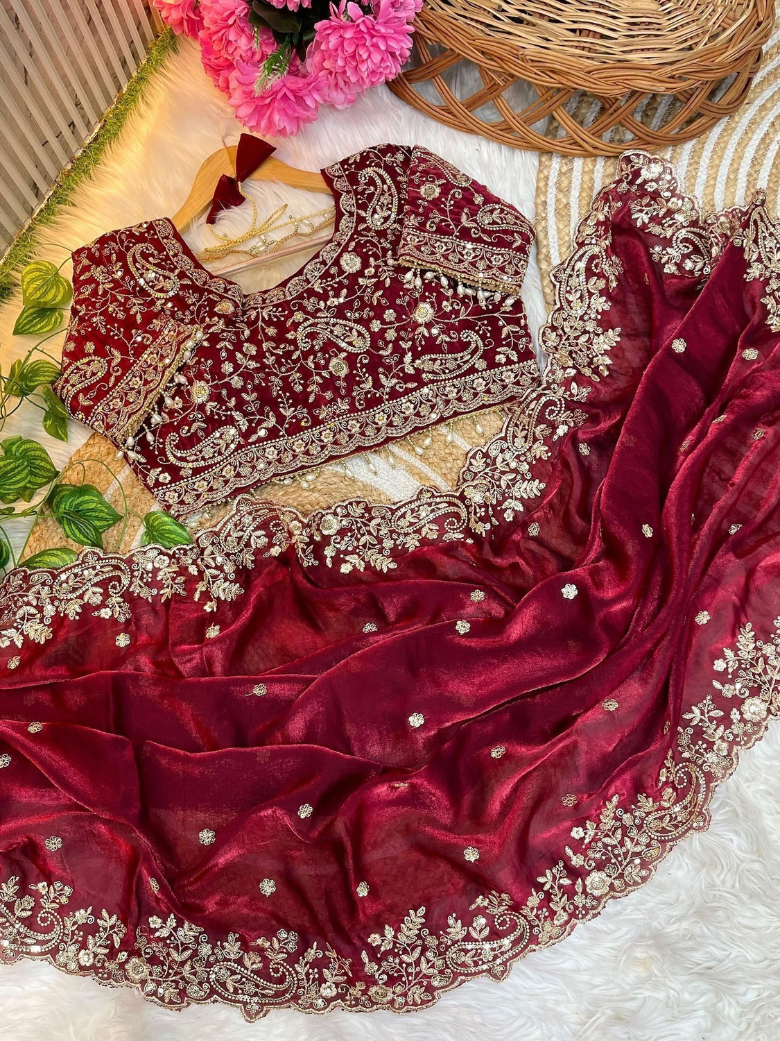 Image of RK Creation Embroidered Berhampuri Pure Silk Saree