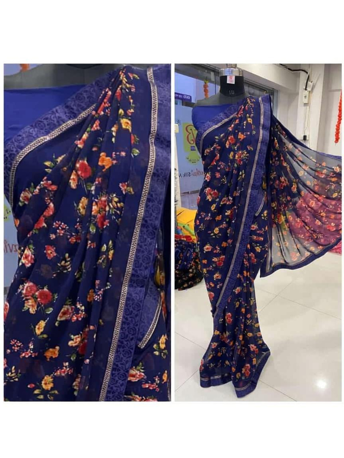 Image of bhavika silk mills Digital Print Daily Wear Georgette Saree