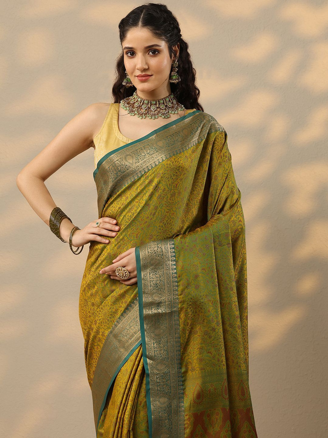 Image of LIBAS Woven Daily Wear Silk Blend Saree