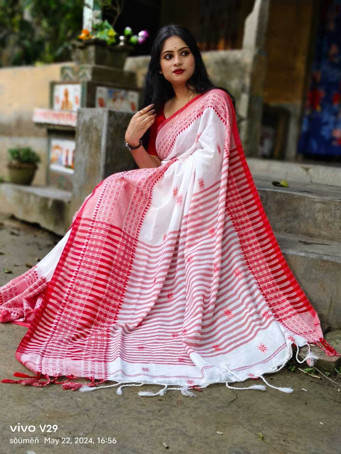 Image of Balorampal Printed Handloom Pure Cotton Saree