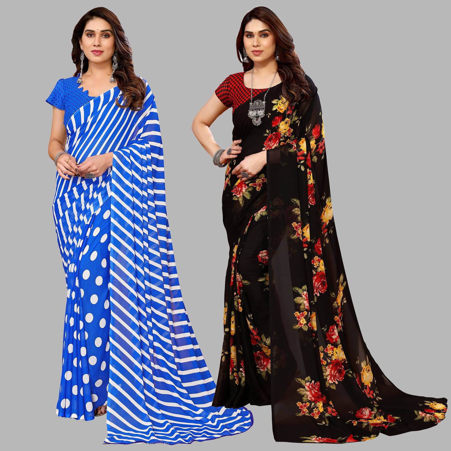 Anand Sarees Printed Daily Wear Georgette Saree