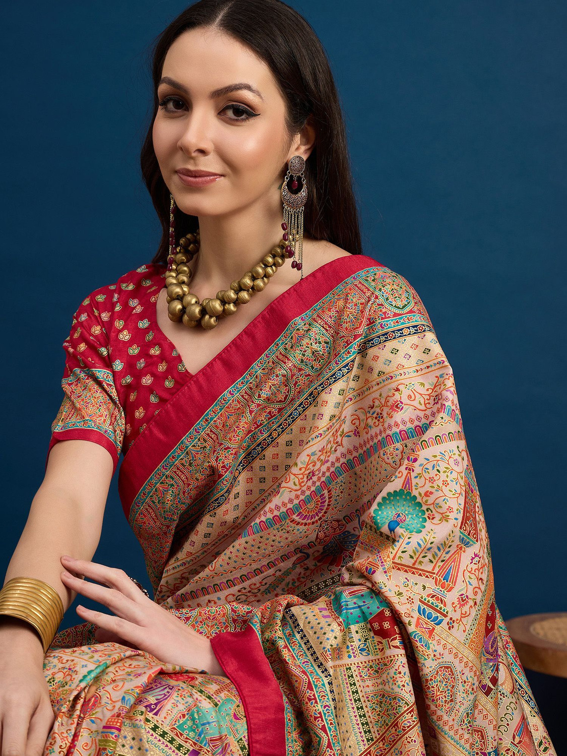 Image of ANOUK Woven Banarasi Silk Blend Saree