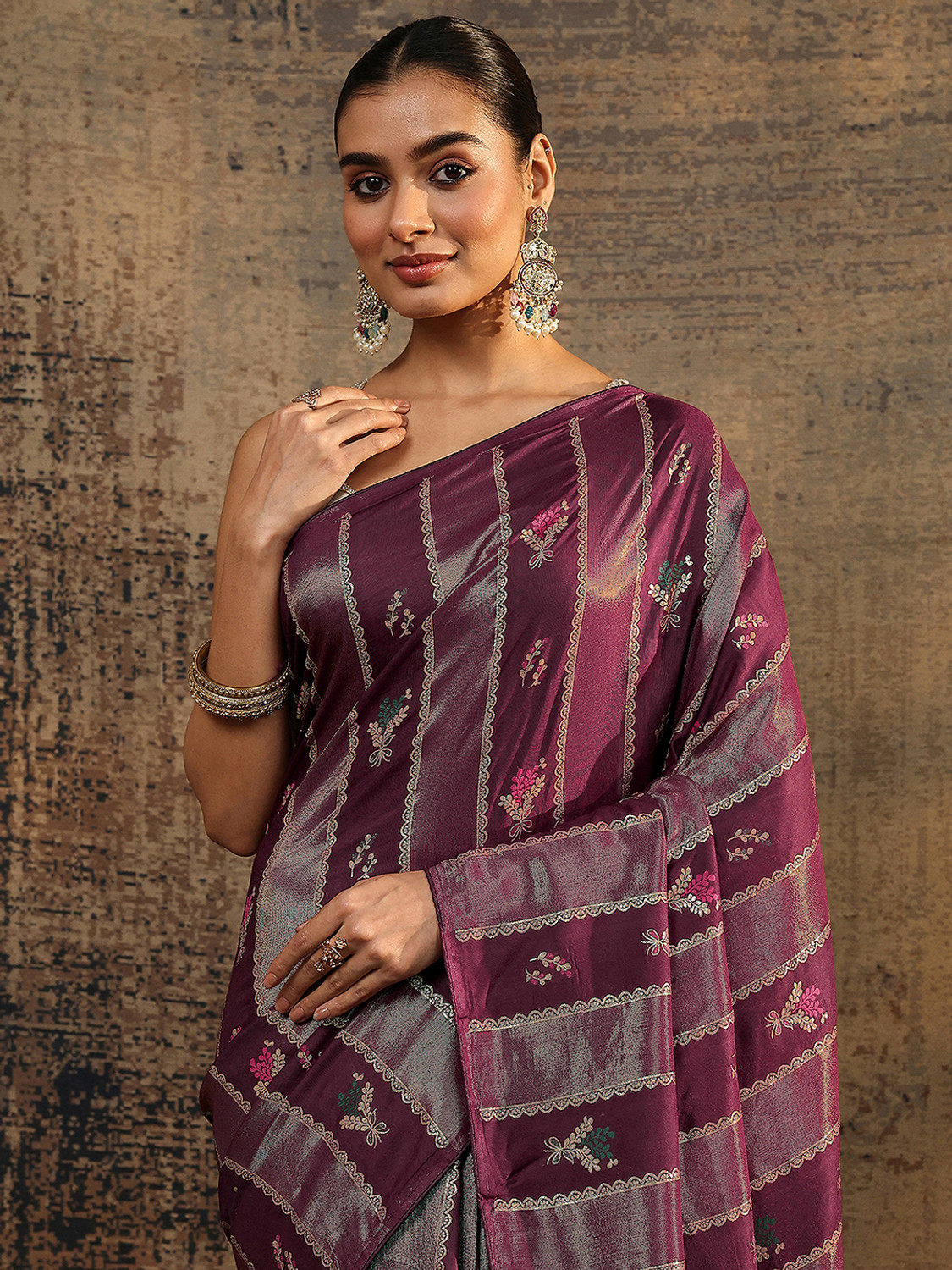 Image of LIBAS Woven Daily Wear Silk Blend Saree