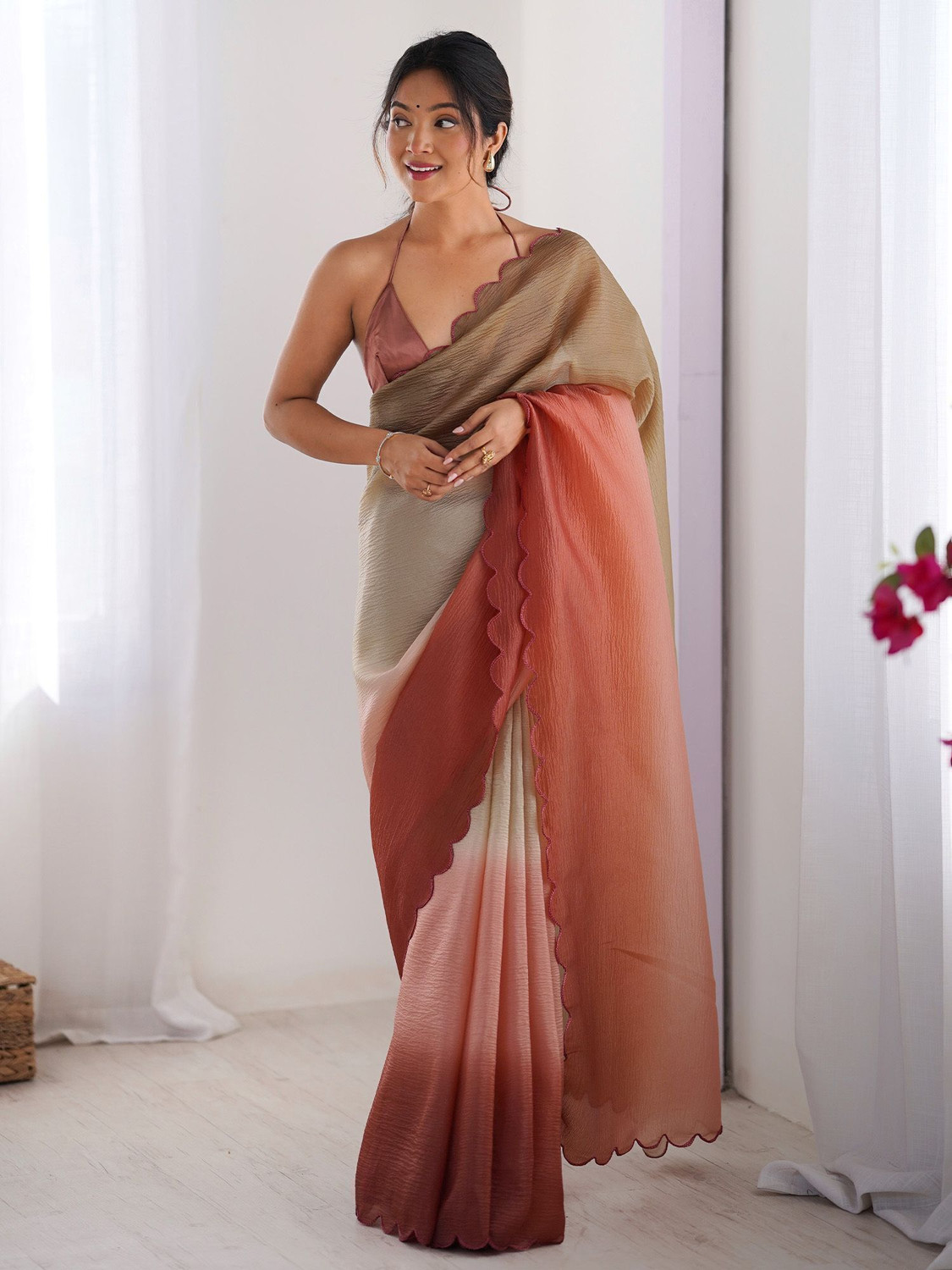 Image of Tasrika Ombre Bollywood Chiffon Saree
