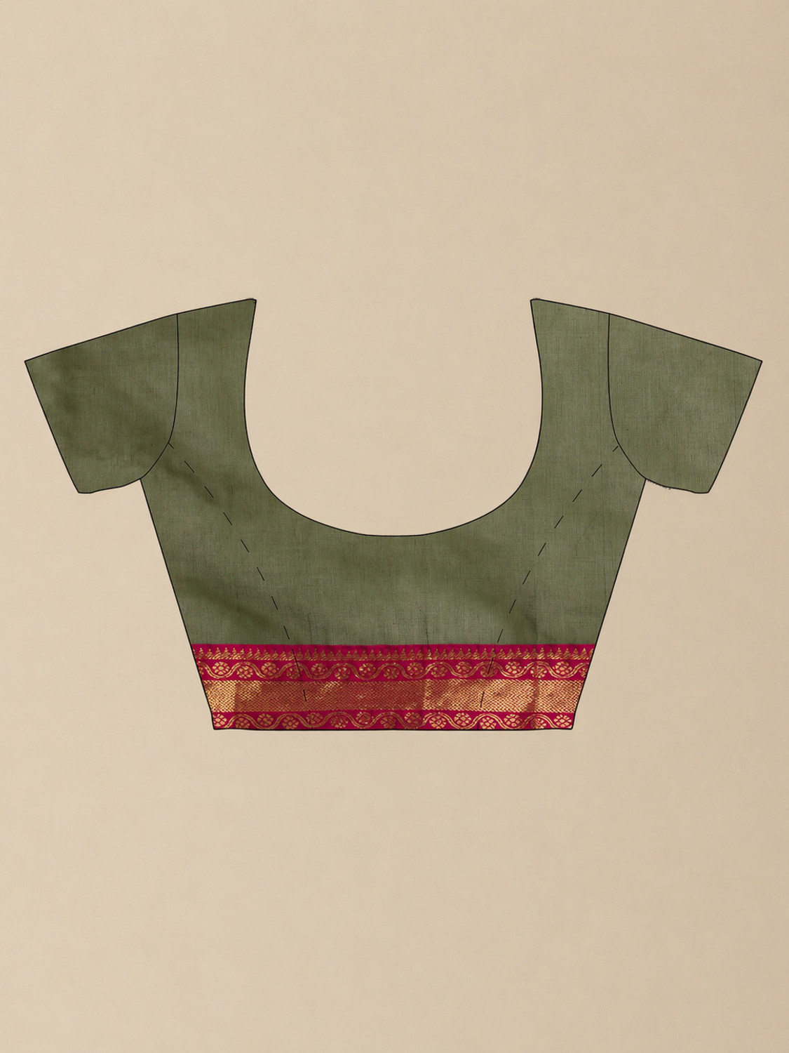Image of Smanali Woven, Solid /Plain Handloom Pure Cotton Saree