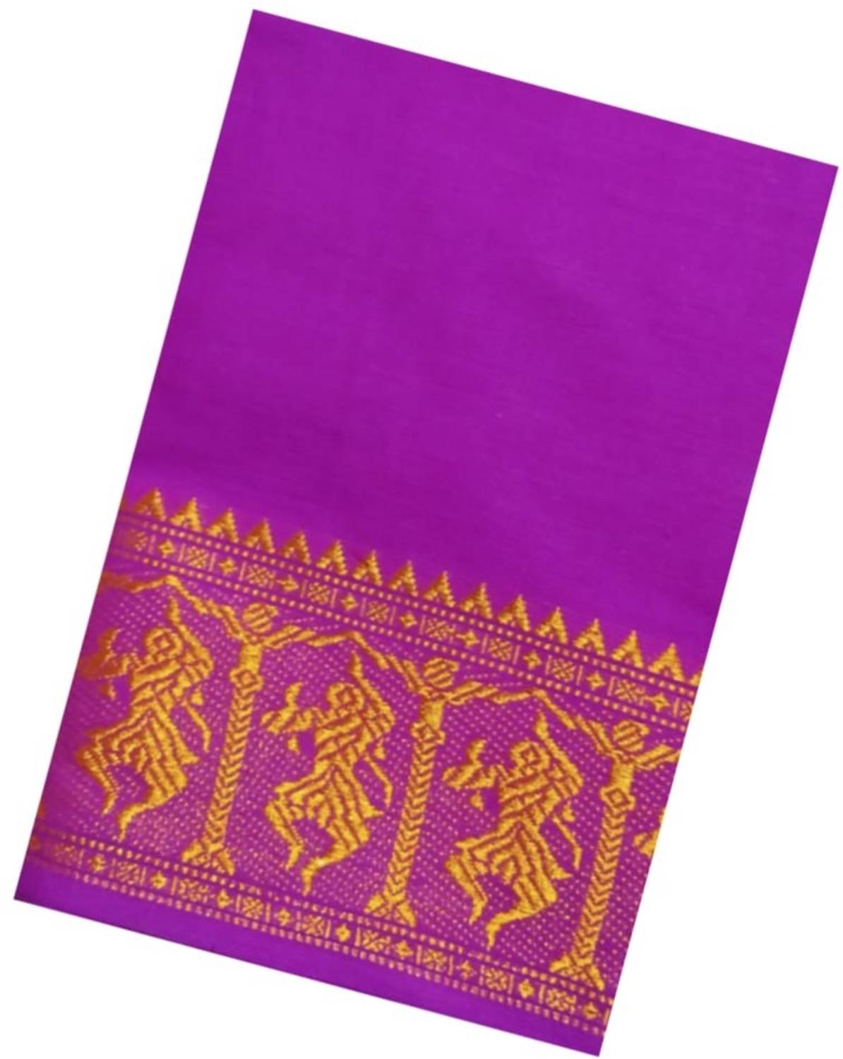 The Anka's Woven, Self Design Narayanpet Pure Cotton Saree