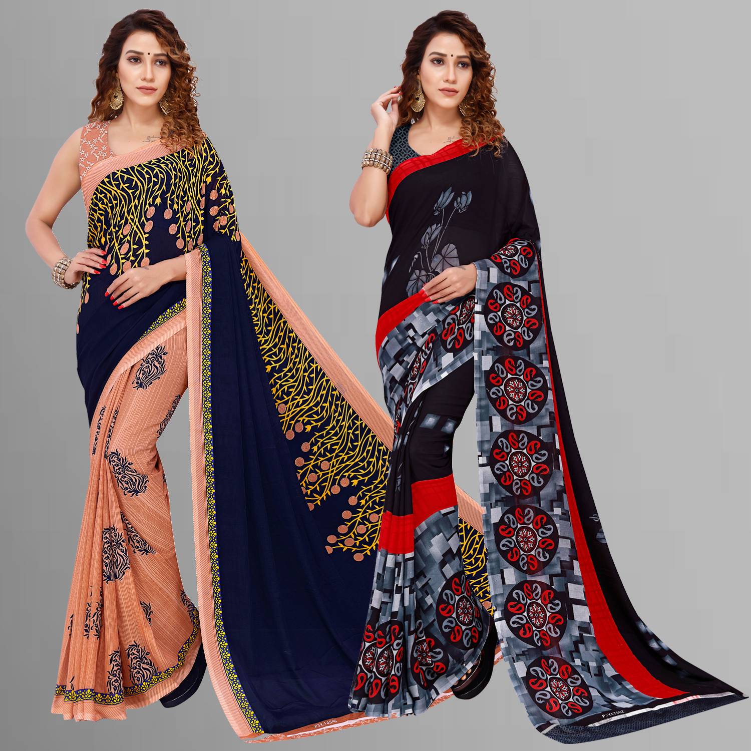 Anand Sarees Paisley, Floral Print, Printed Daily Wear Georgette Saree