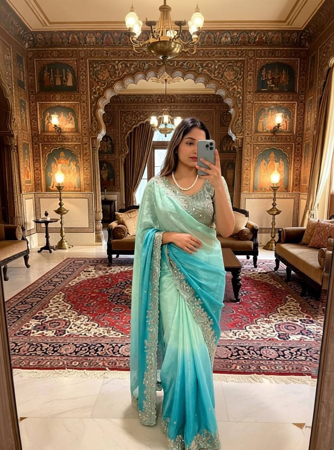 BOUNCER Embroidered Daily Wear Pure Silk Saree