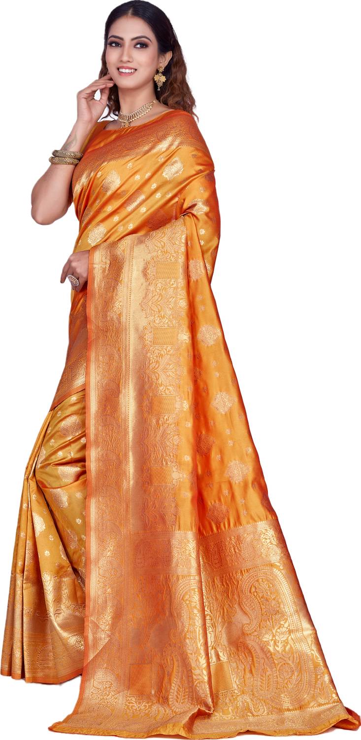 Alakh Creation Woven Kanjivaram Pure Silk Saree