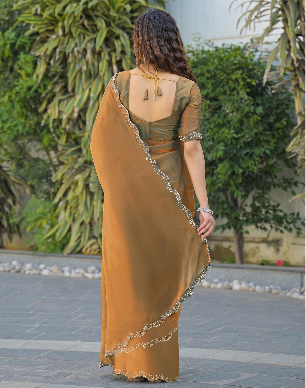 Image of Tasrika Embellished, Self Design Bollywood Chiffon Saree