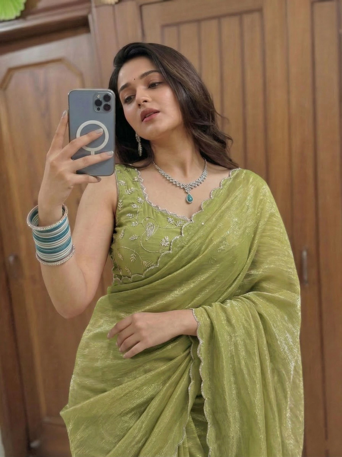Image of Tejal Creation Embroidered Daily Wear Organza Saree
