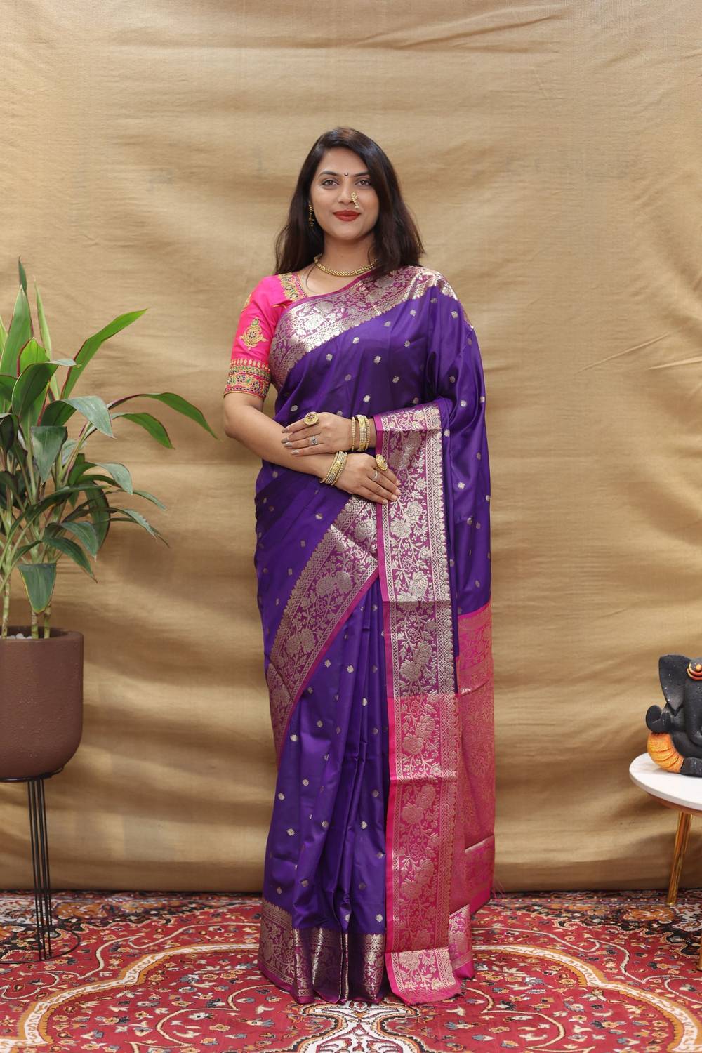 amirat Woven Banarasi Jacquard Saree
