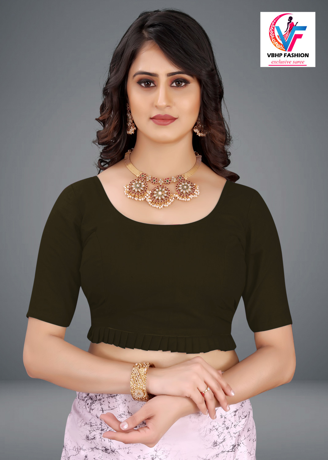 Image of VBHP FASHION Embellished, Self Design Bollywood Net Saree