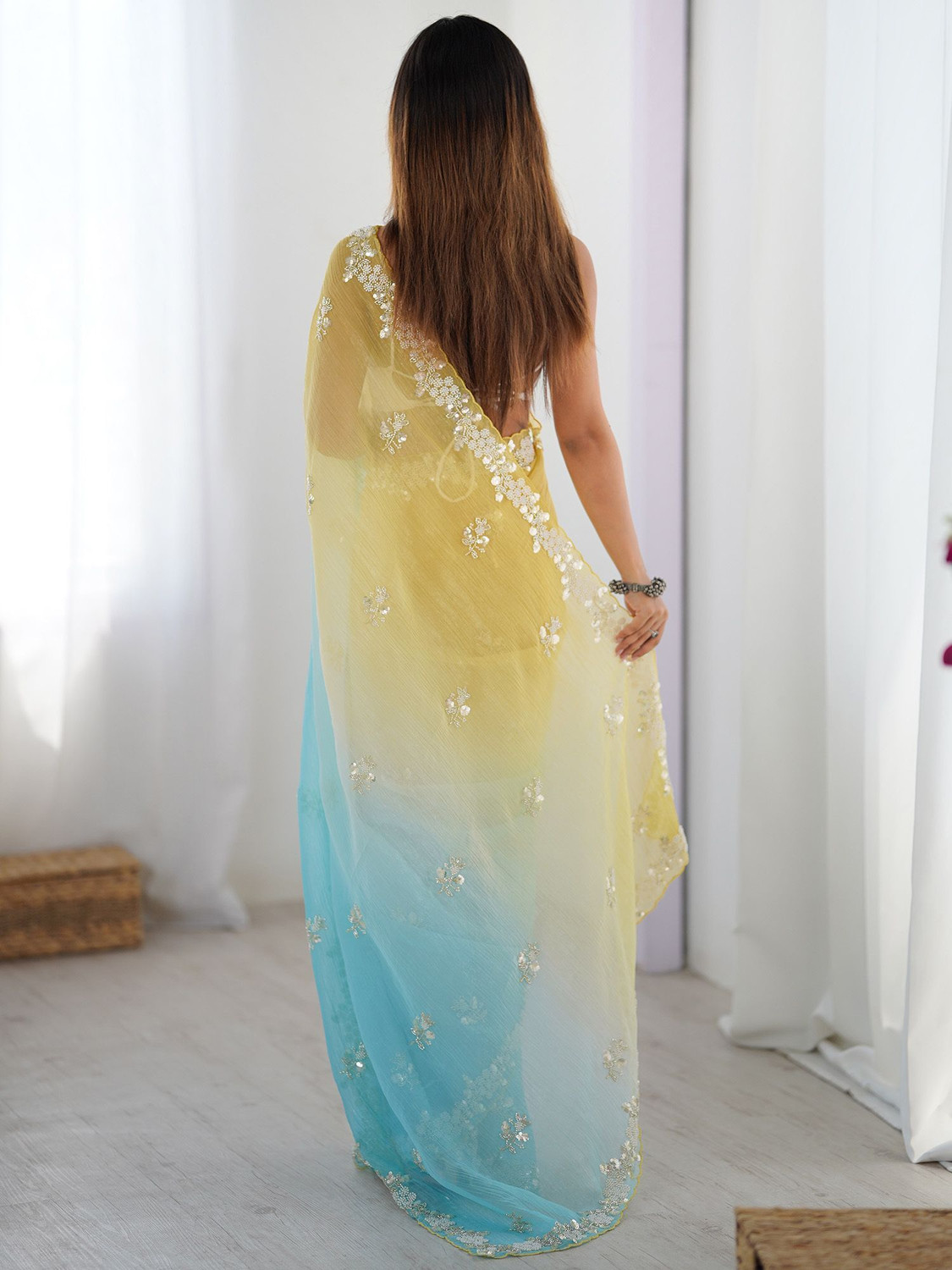 Image of ANOUK Embellished Bollywood Chiffon Saree