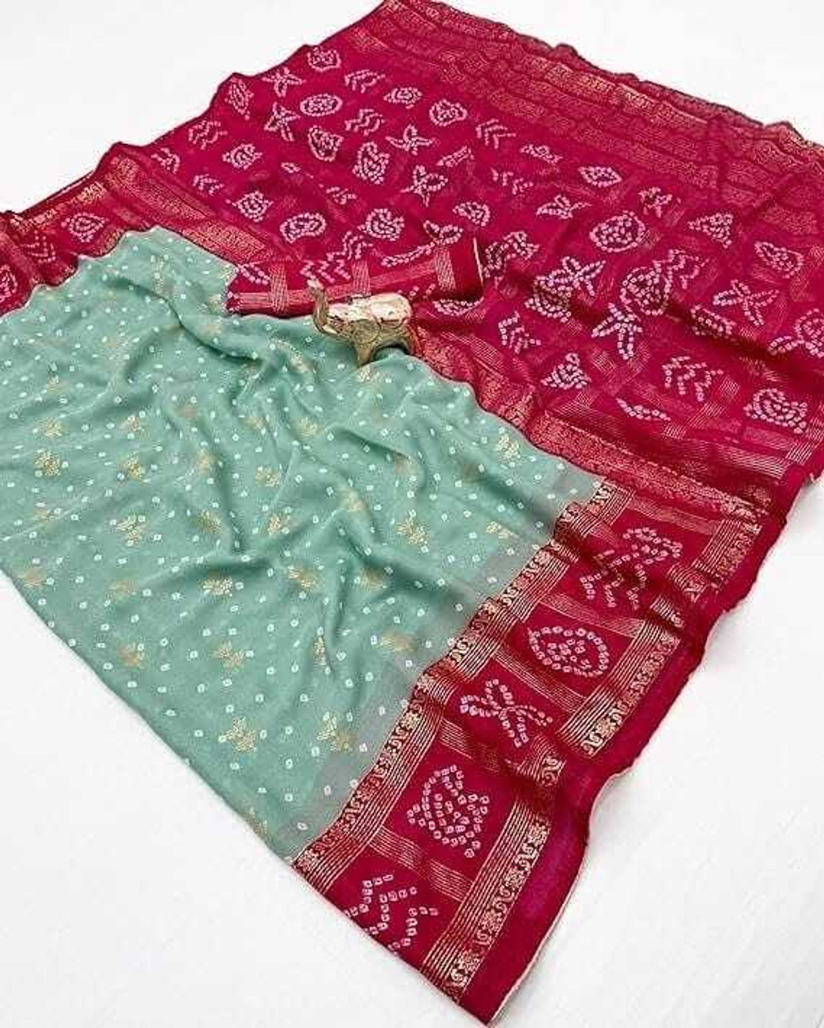 Image of HouseOfCommon Printed Bollywood Art Silk Saree
